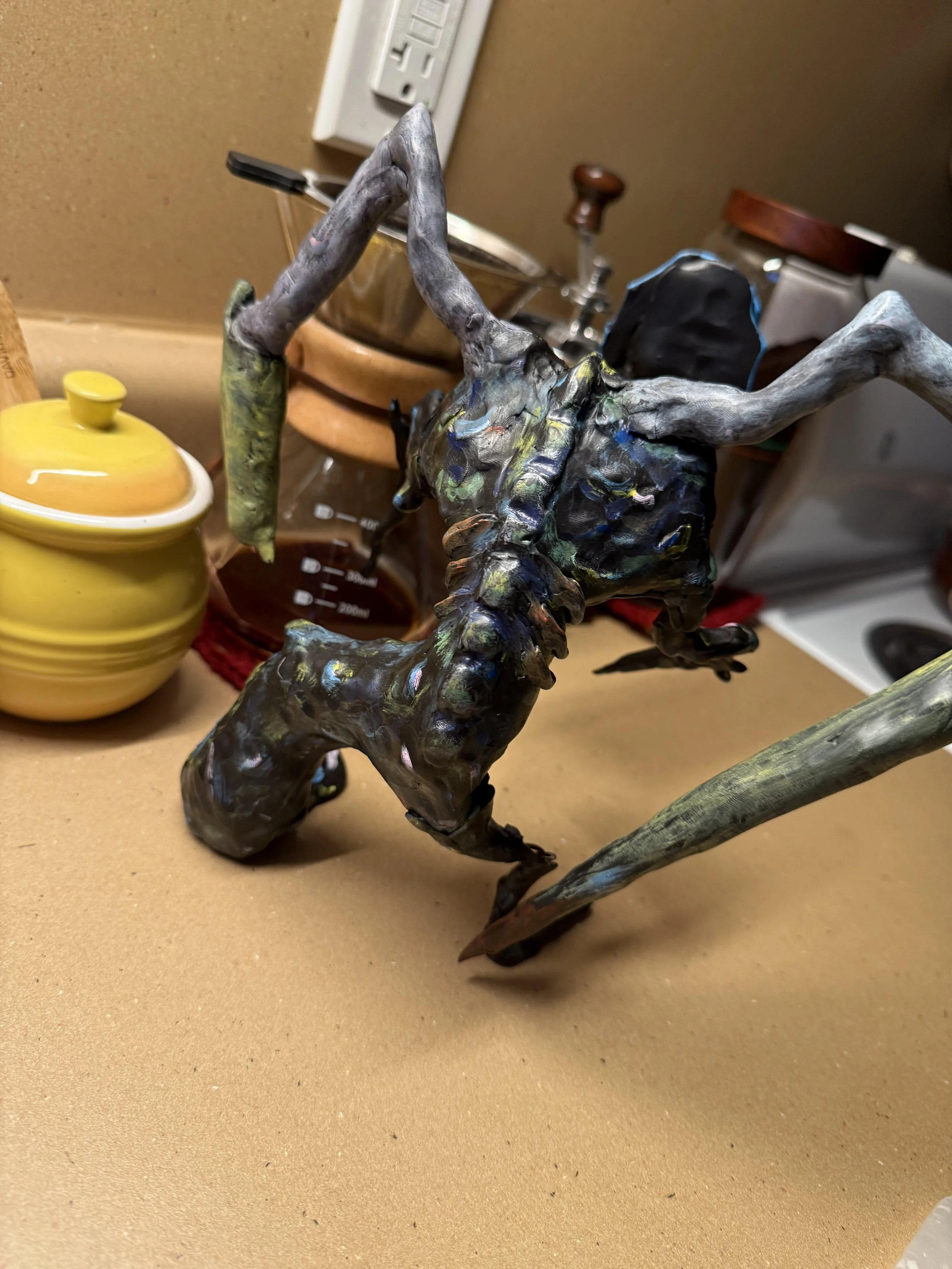 Ghoul | Puppet Prototype | Polymer Clay. Acrylic Paint