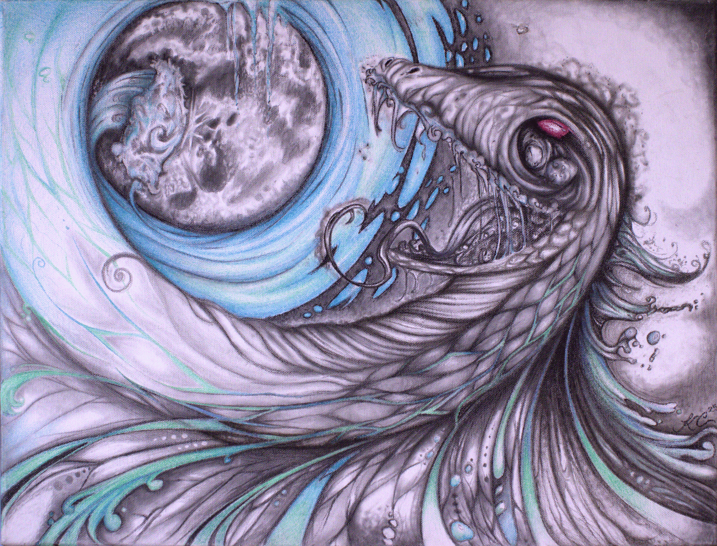 "The Leviathan" Original 18x24