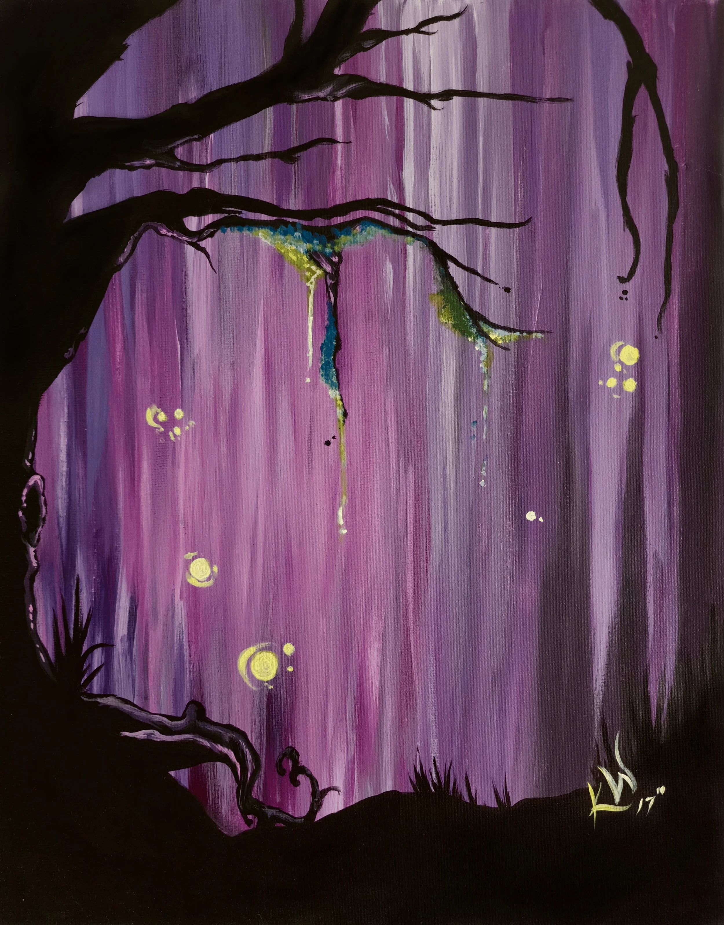 "Whimsical Forest" Original 16x20