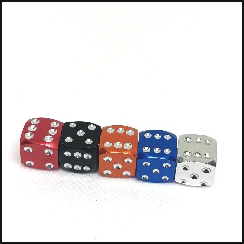 Metallic Dice Tire Caps