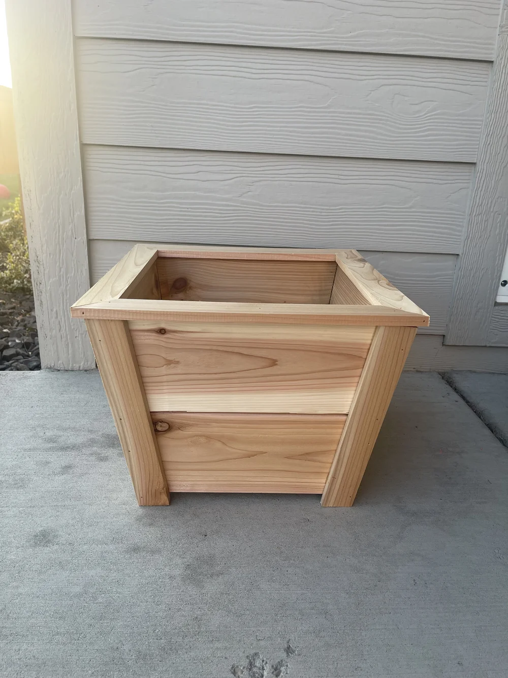 Tapered Cedar Planter Box  Rugged Bitterroot Creations Woodworking