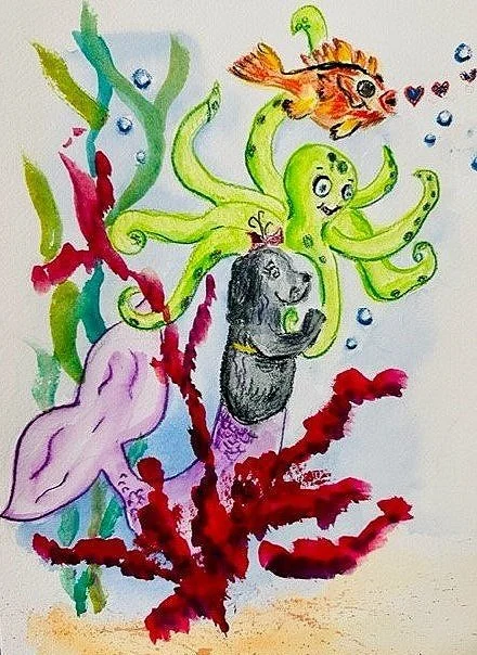 8' x 12' Watercolor on paper