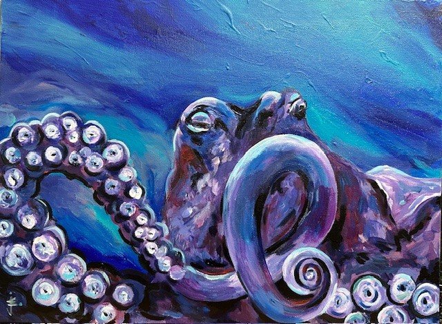 "Happy" Acrylic on Canvas 16" x 12"