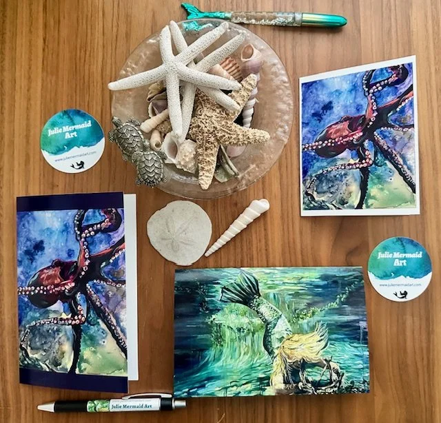 Greeting cards - 4 1/2" x 7", thick cardstock super glossy - $8 each. Note cards - 4" x 5 1/2" thick cardstock super glossy - Qty 3 for $15