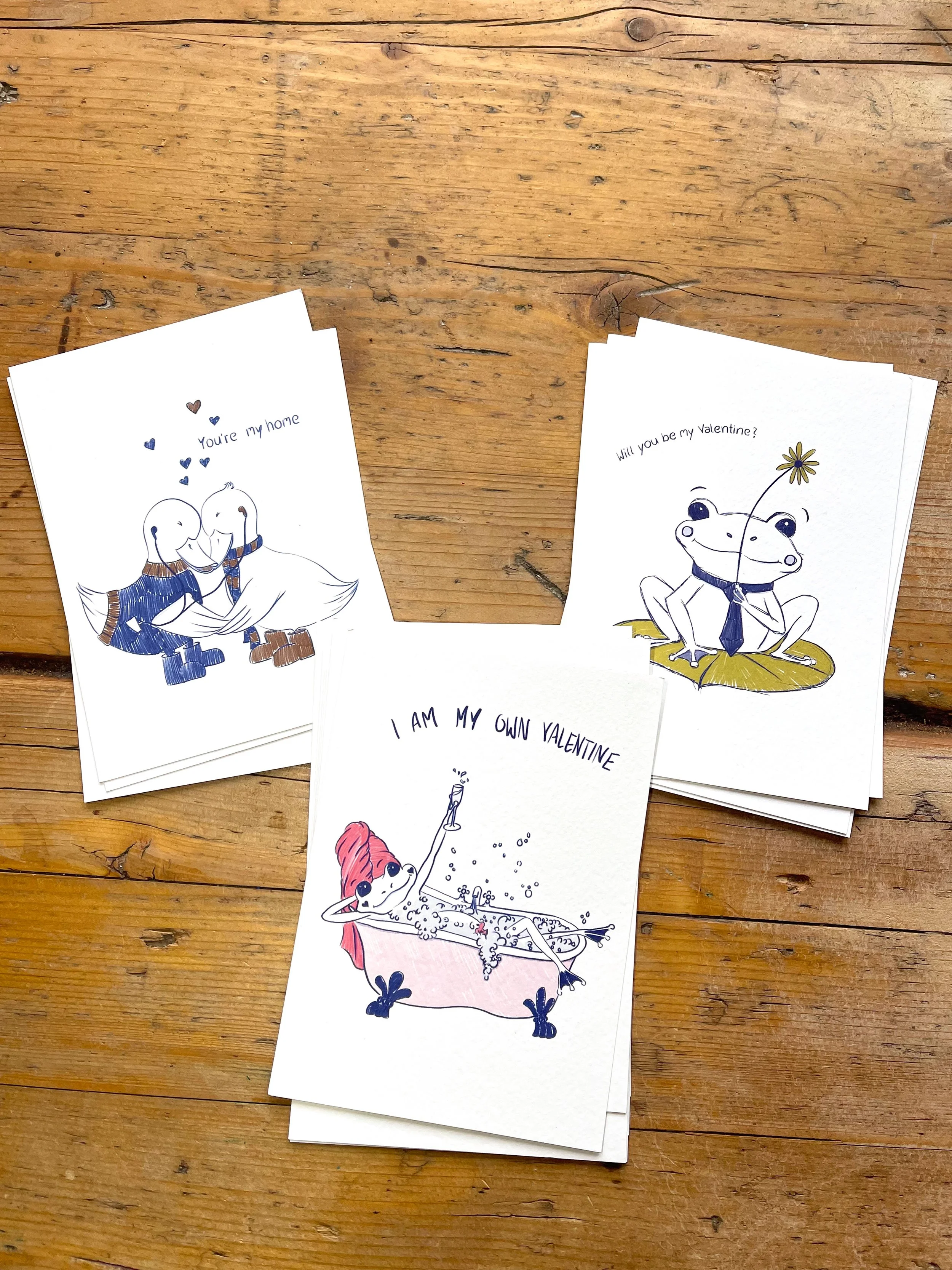 Valentinstagskarten-Set
