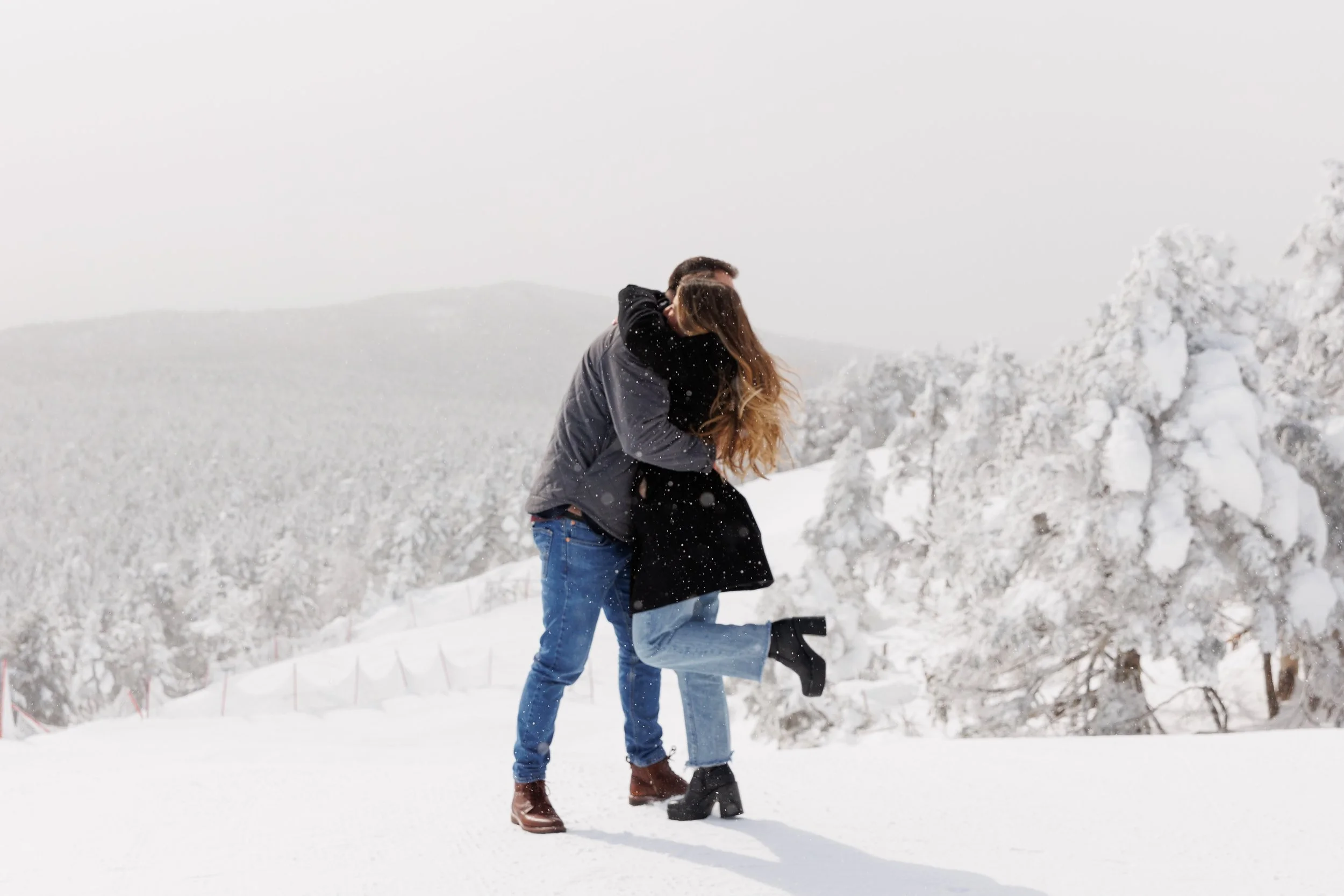 winter proposal on top of millington vt