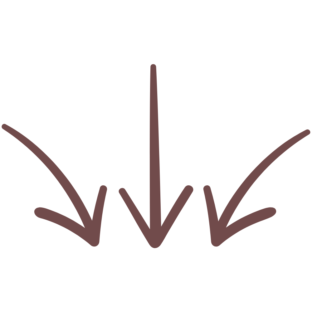 three arrows pointing downward from the top towards call to action button