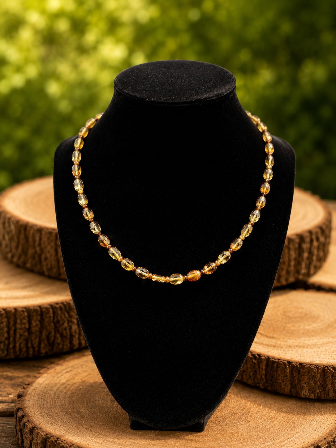 AAA Cognac Quartz Necklace