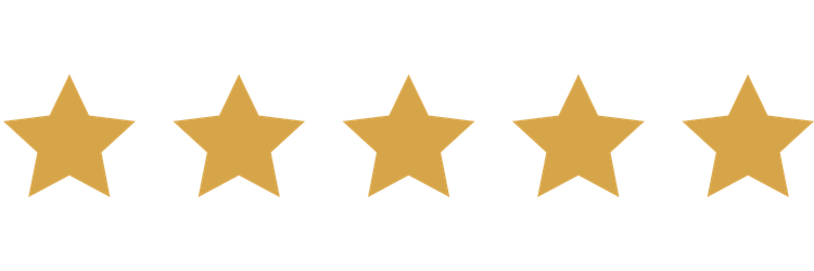 5 gold stars in a row.