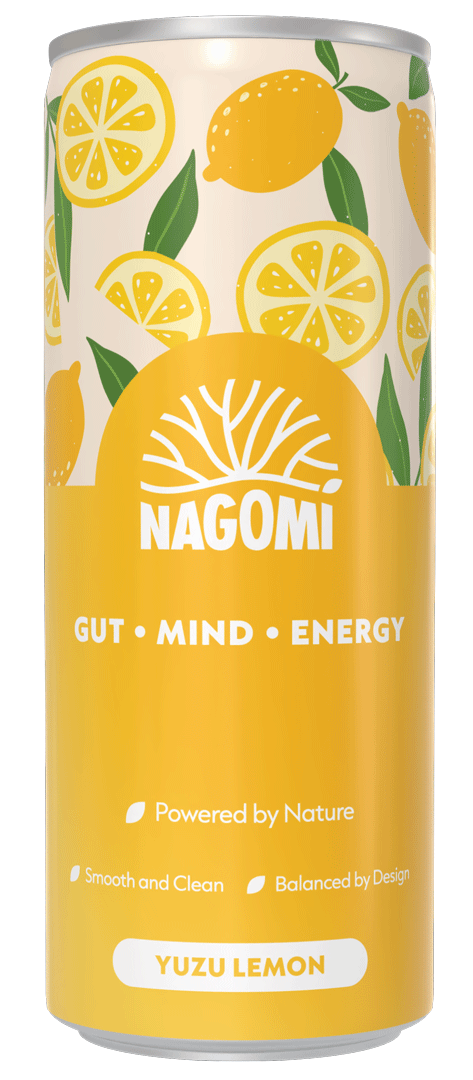 Can of refreshing yuzu and lemon by Nagomi, lightly carbonated.
