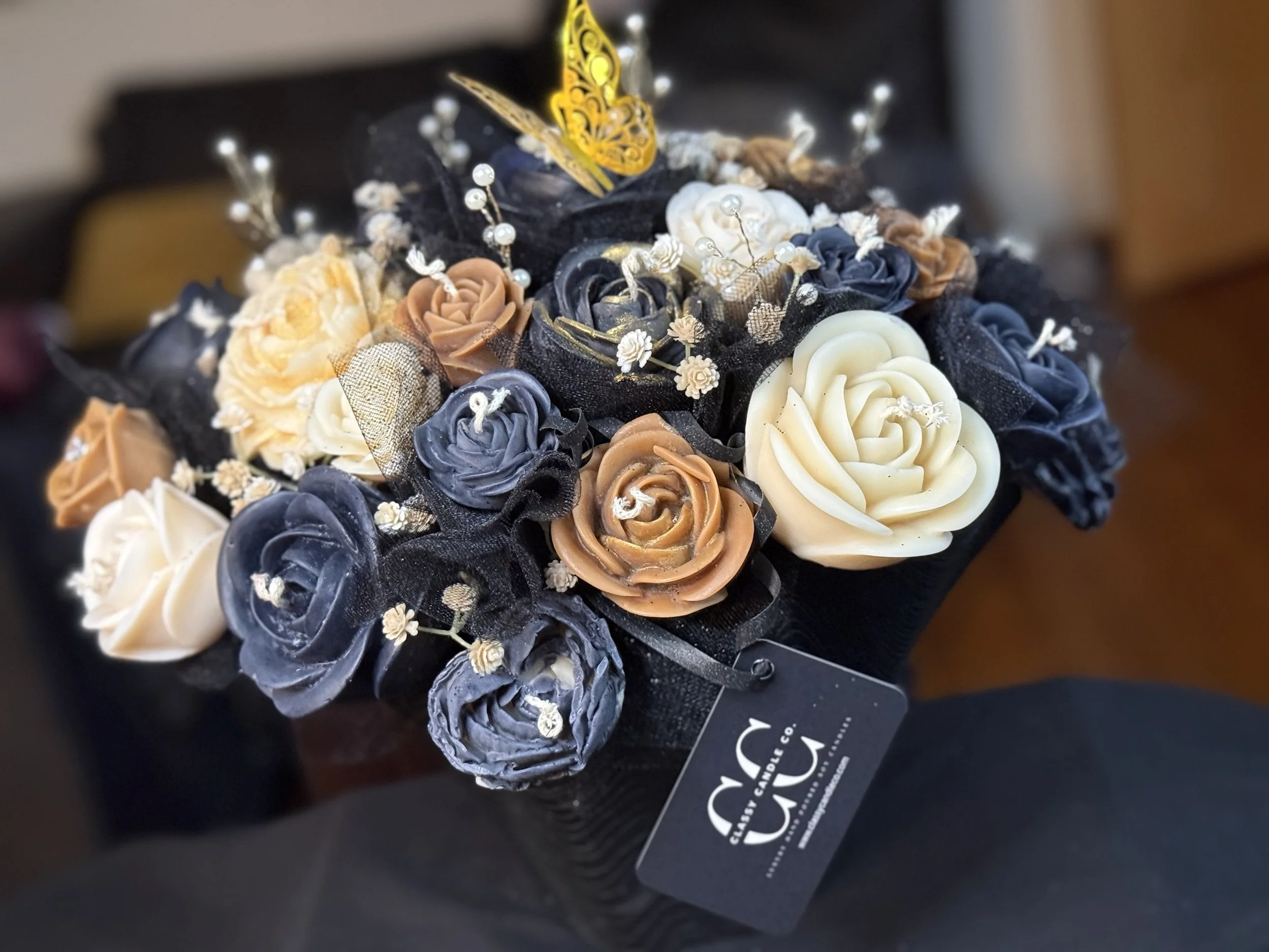 Candle Flower Bouquets - Large 35 + soy wax