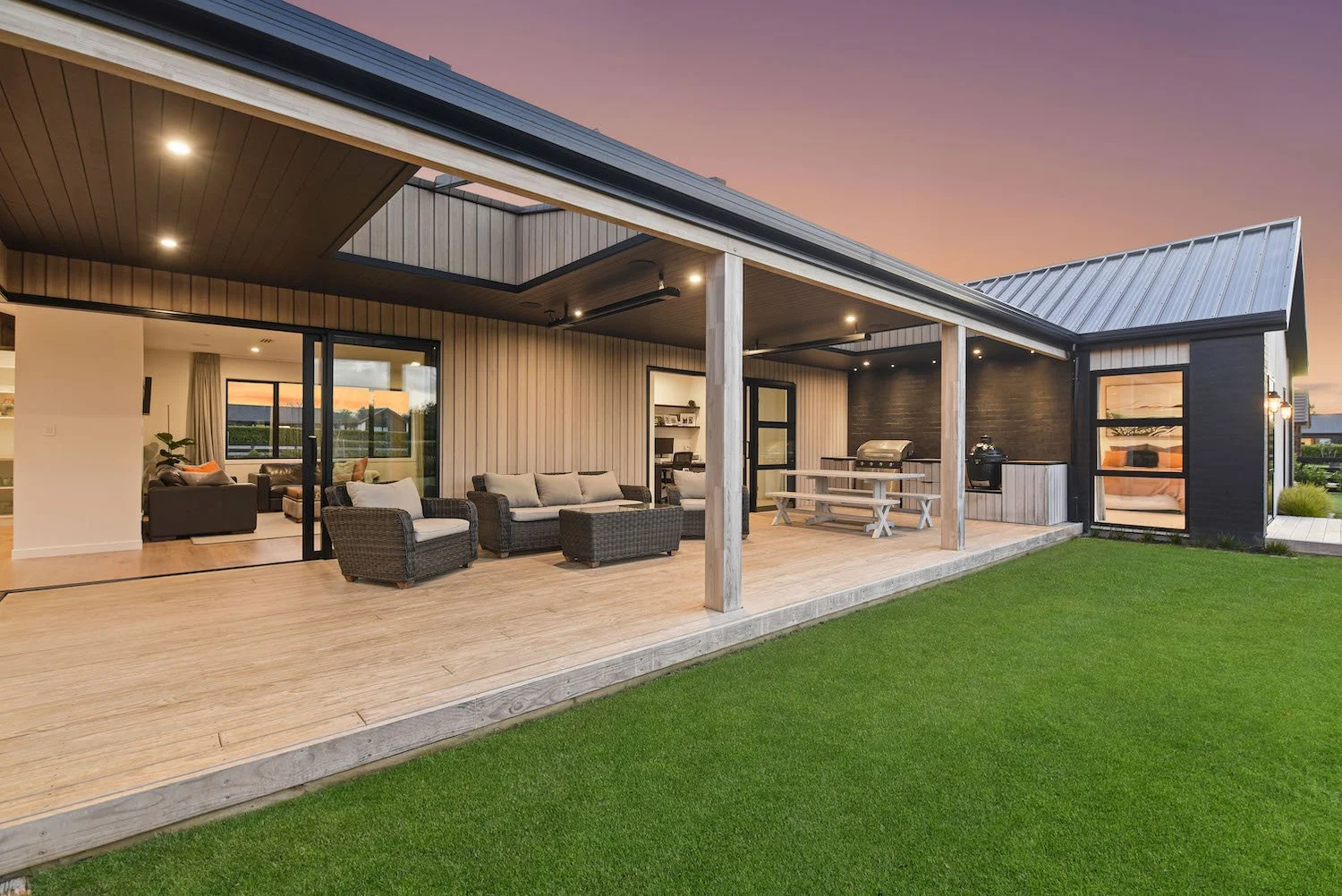 Lifestyle home build in Waikato with covered outdoor living area by MDB Homes
