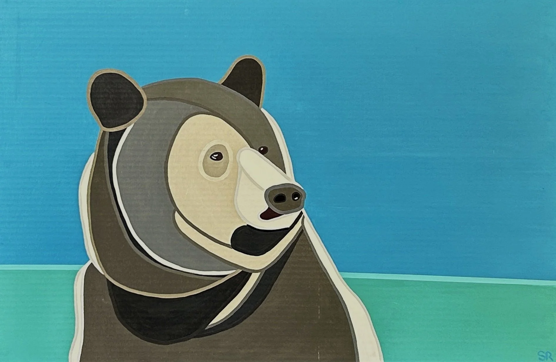 Grizz, 2019. Acrylic on Birch panel - 36" x 24"
