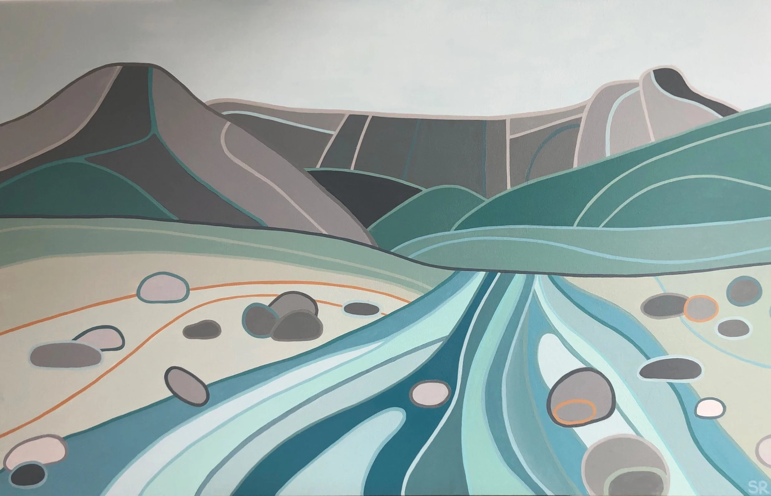 The Berg, 2020. Acrylic on canvas - 36" x 60"