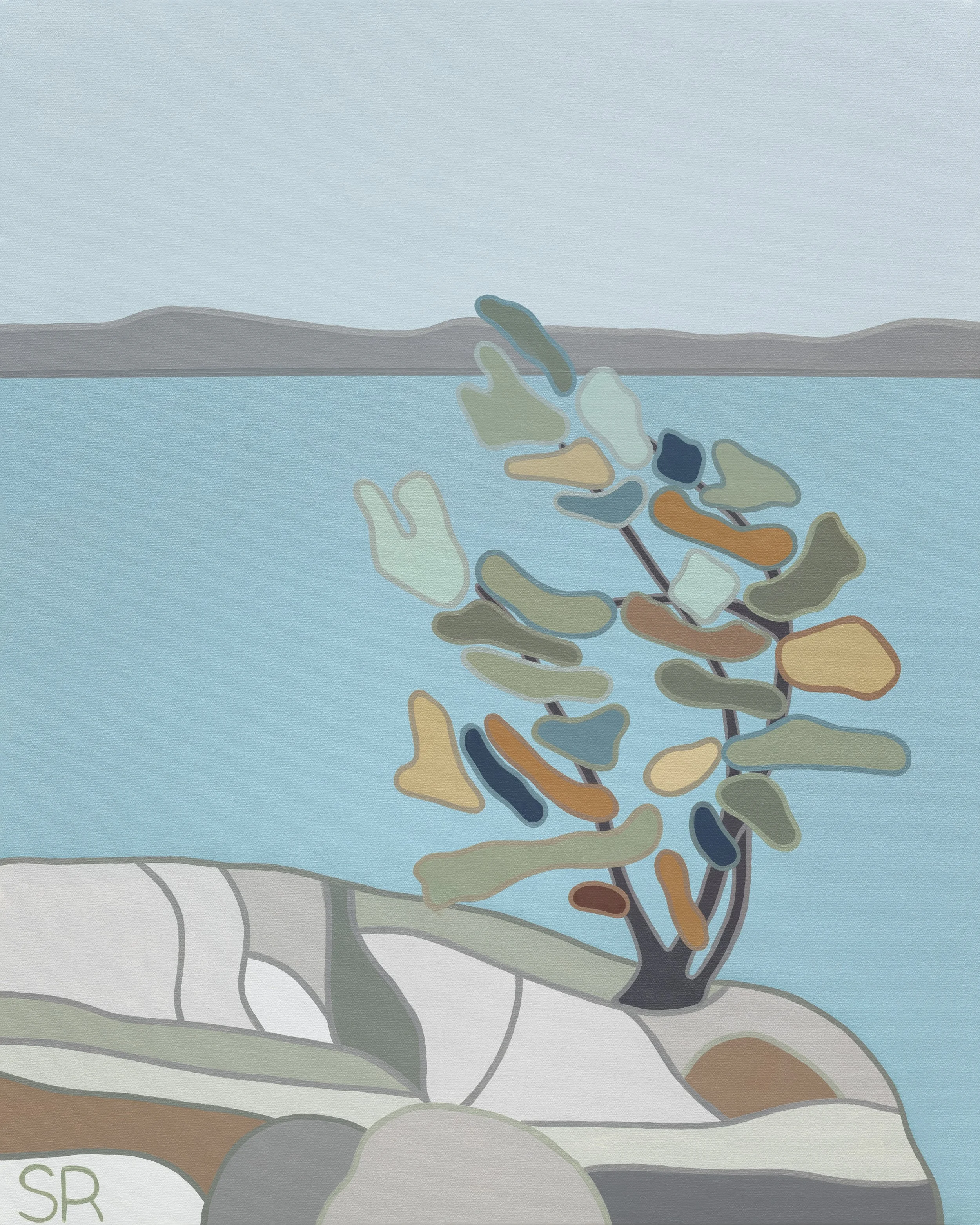 Blown Away, 2025. Acrylic on Canvas - 24" X 30" $650