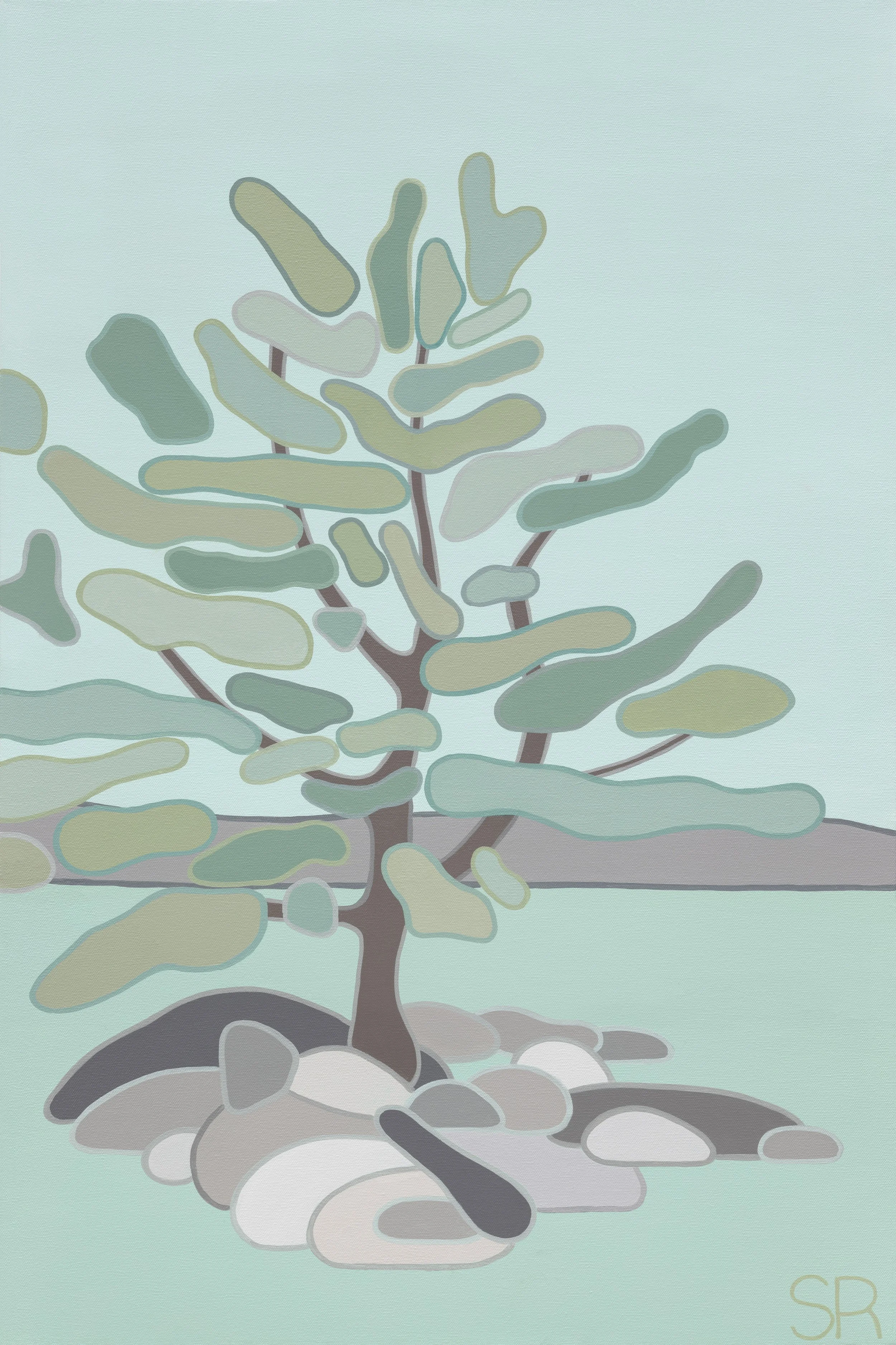 Tree Hug, 2026. Acrylic on Canvas - 24" x 36" $800