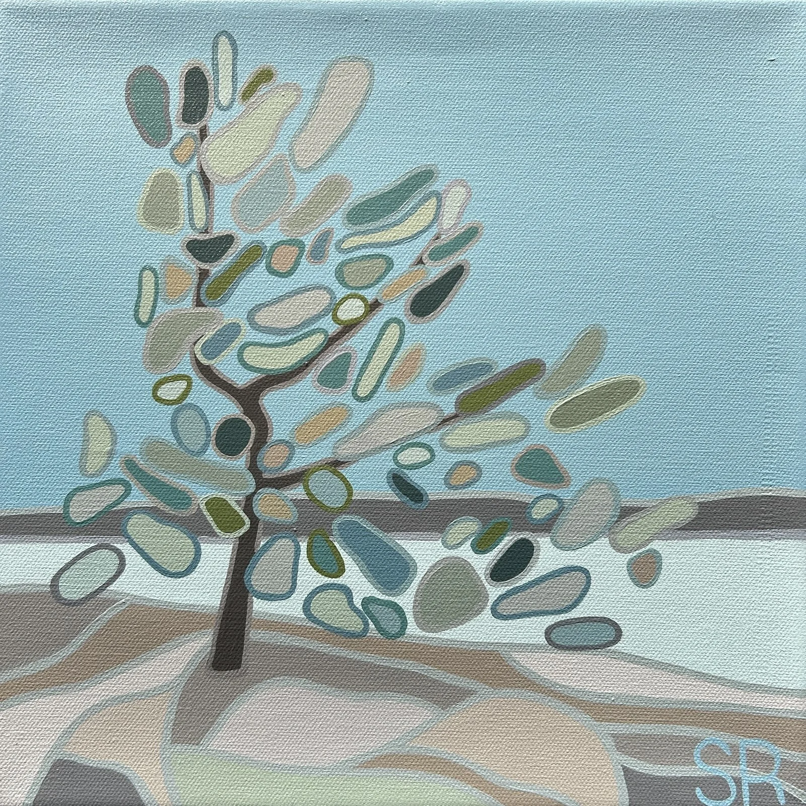 Branching Out, 2026. Acrylic on Canvas - 12" x 12" SOLD