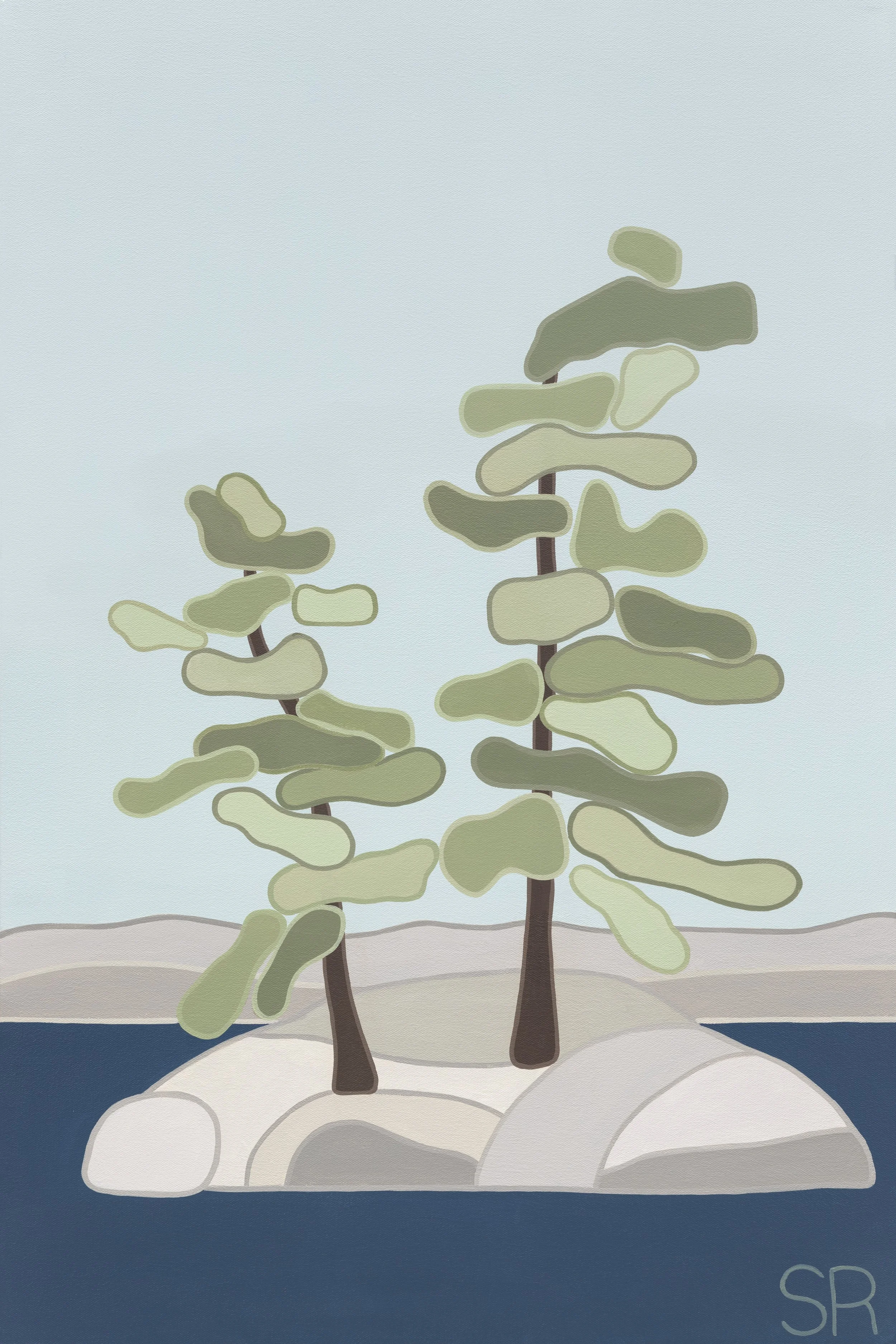 Stand By Me, 2026. Acrylic on Canvas - 24" x 36" $800