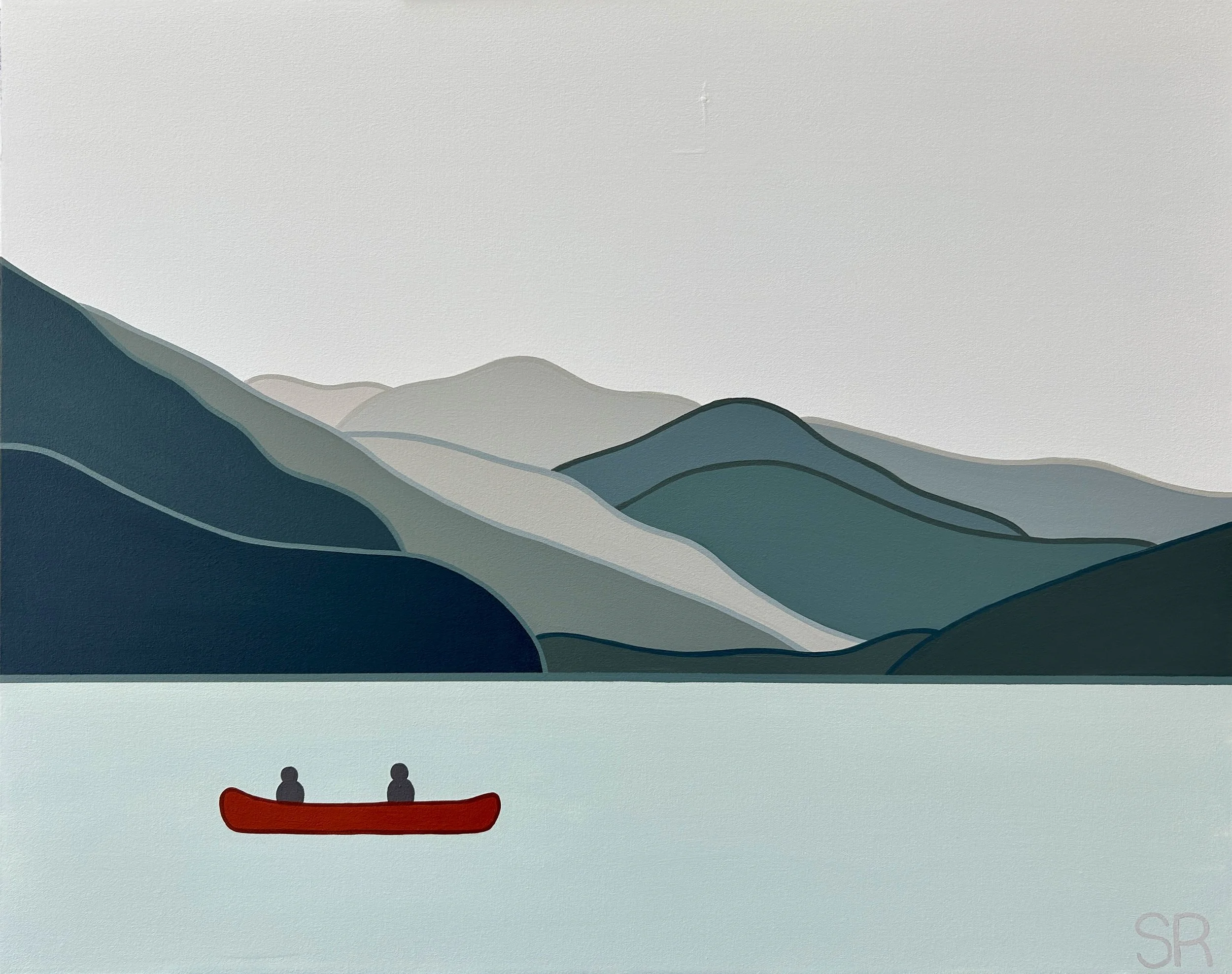 Kootenay Canoe, 2025. Acrylic on Canvas - 30" x 24"  $600