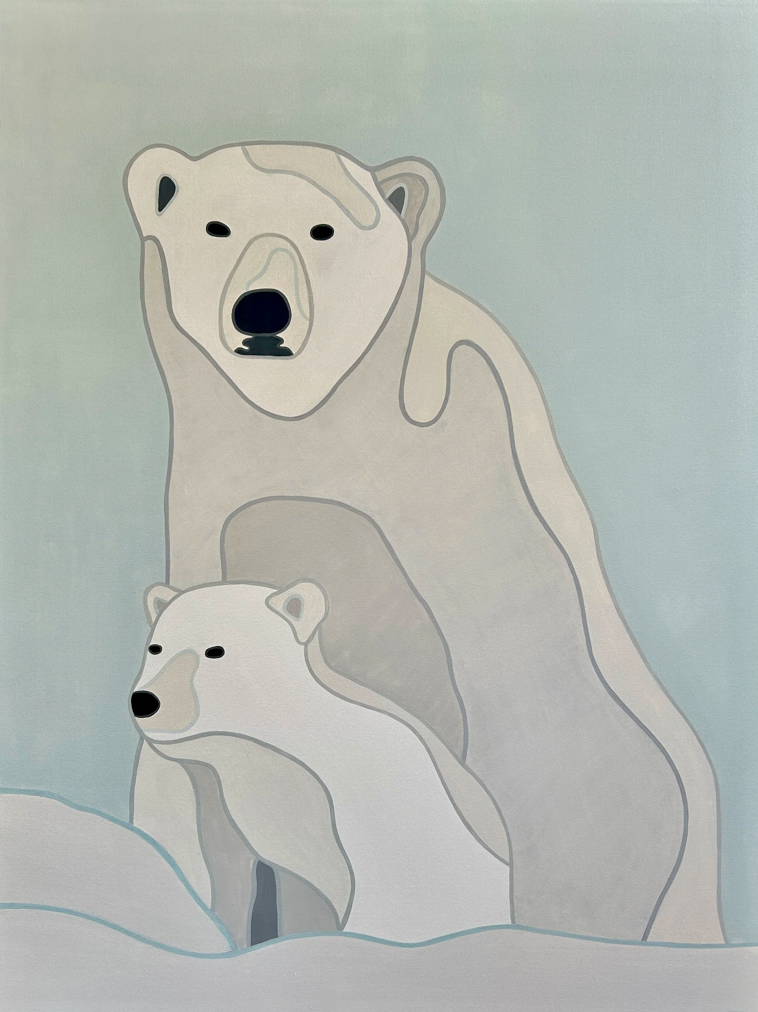 Snug, 2024. Acrylic on canvas - 30" x 40"