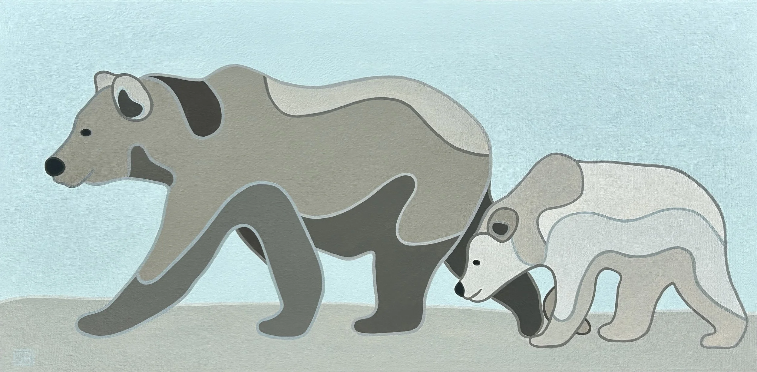 The Wanderers, 2024. Acrylic on canvas - 36" x 18"