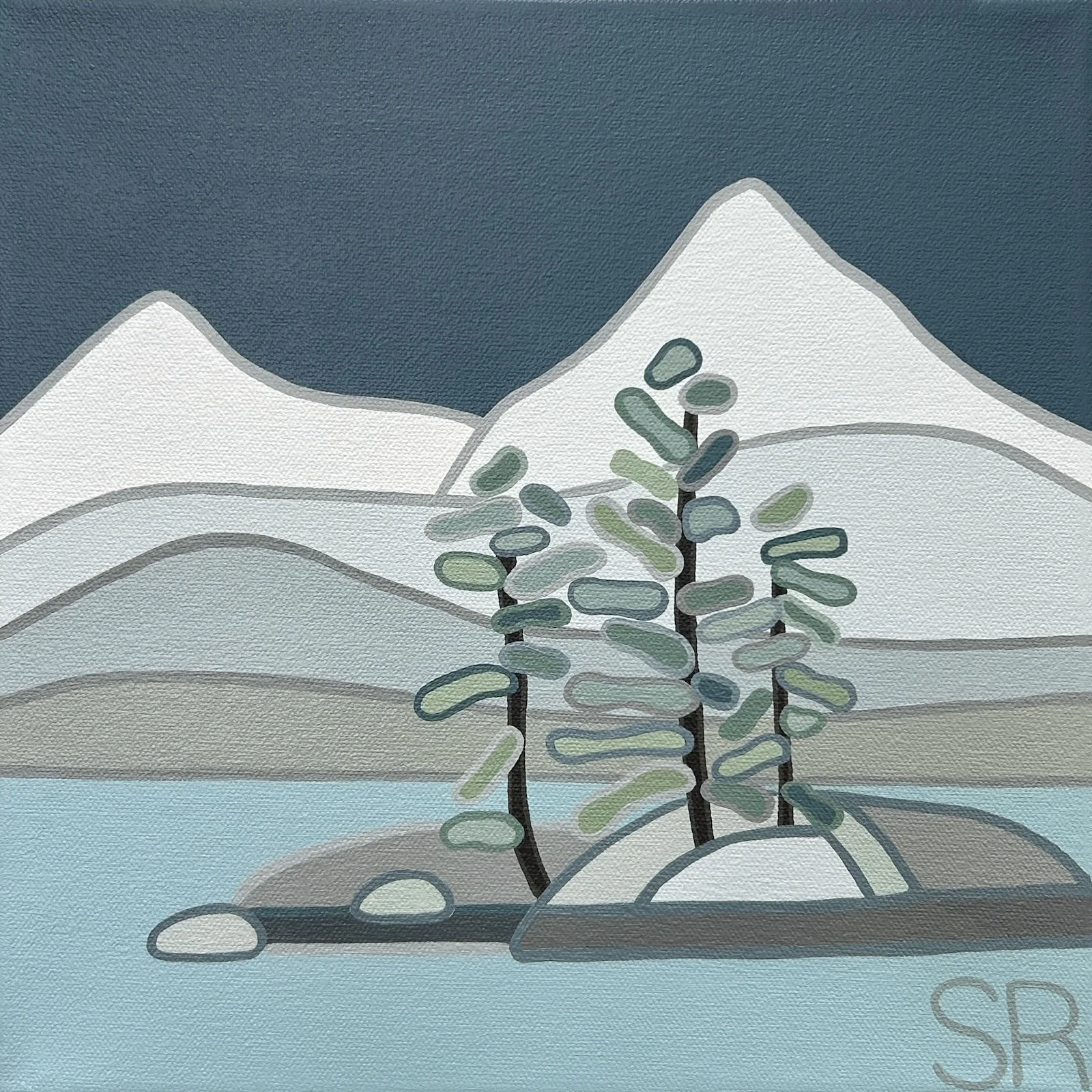 Stronger Together, 2026. Acrylic on Canvas - 12" x 12" SOLD