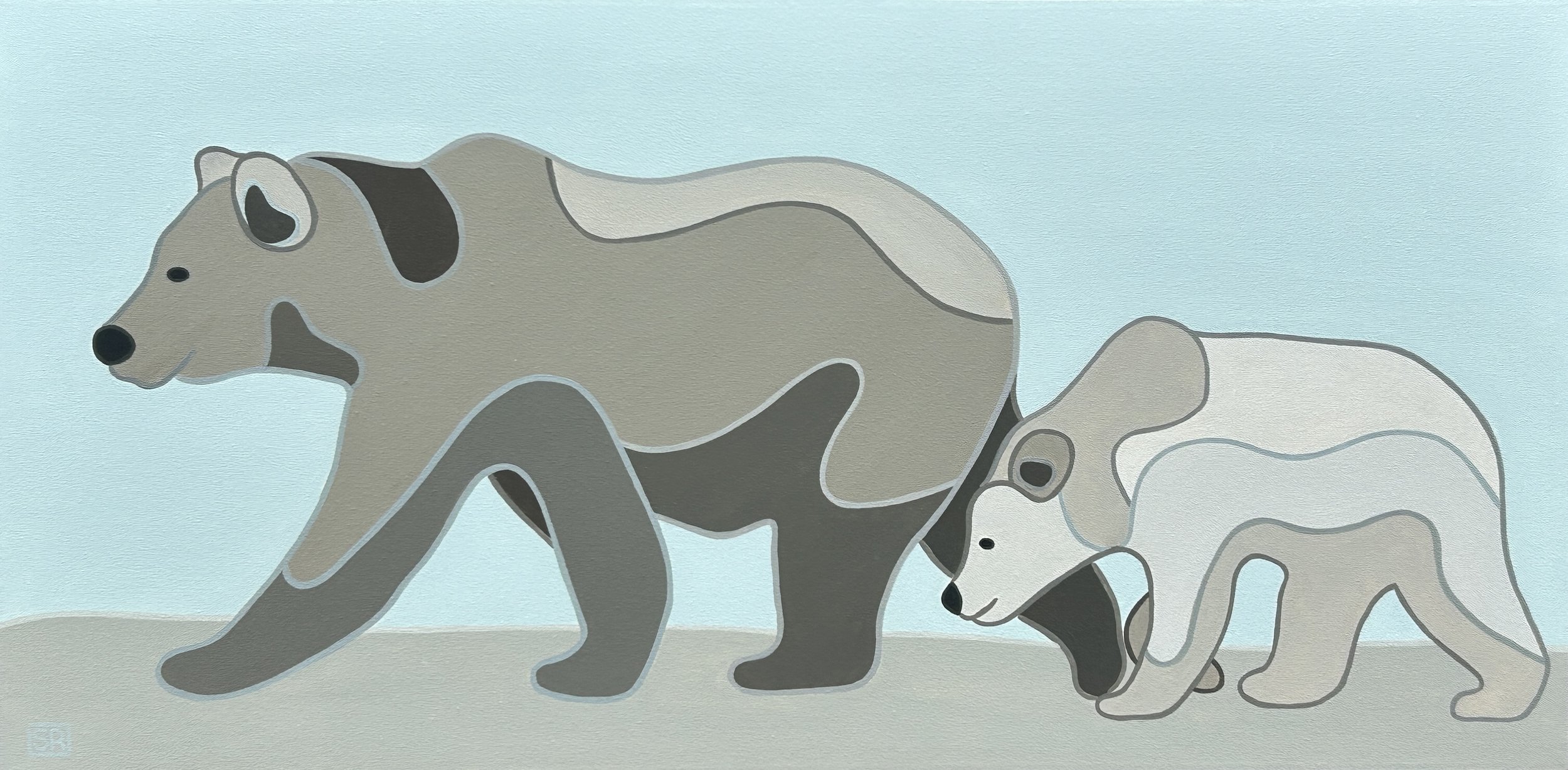 The Wanderers, 2025. Acrylic on Canvas - 36" x 18" SOLD