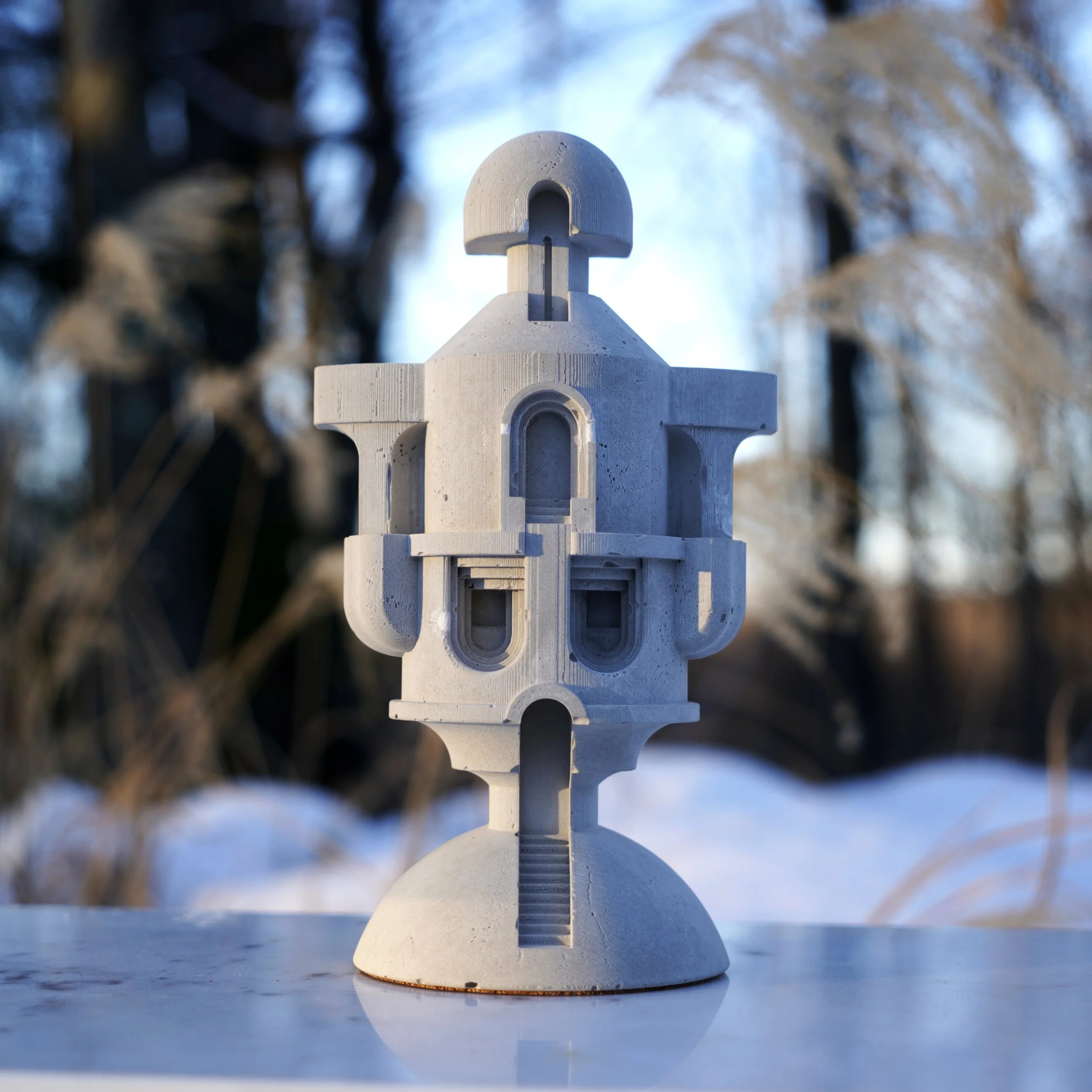 ROBOMON Concrete Sculpture