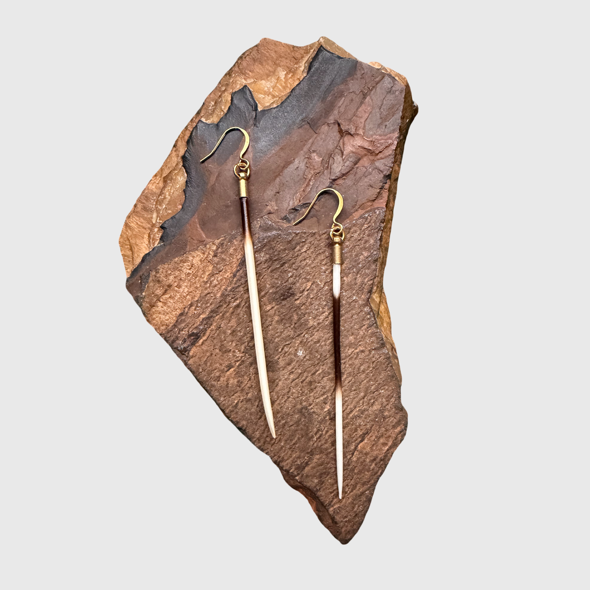 Natural Porcupine Quill Earrings