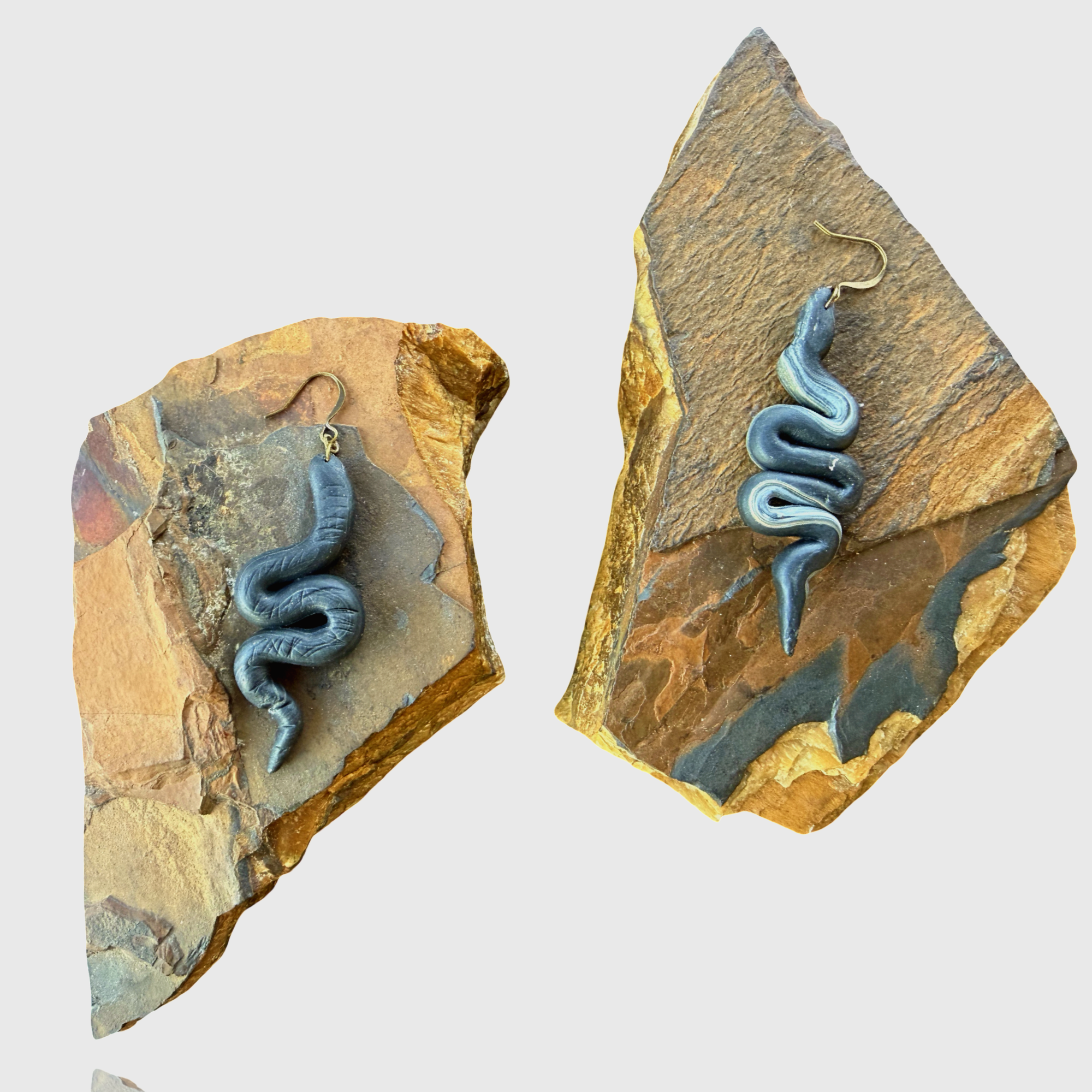 The Indigo Snake Earring