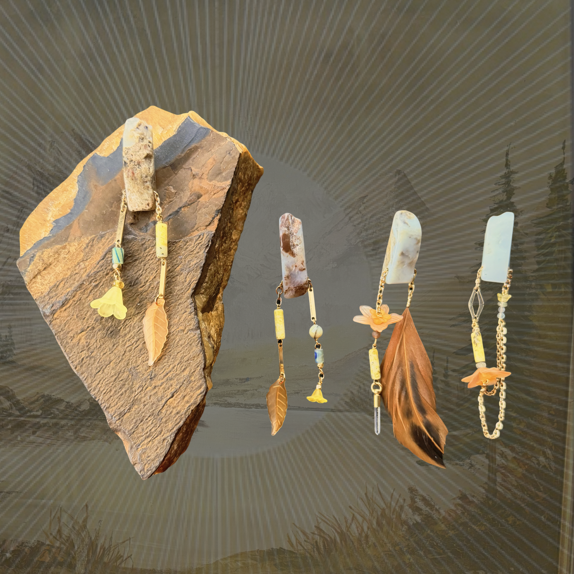 Blue Opal Cloudburst + Citrus Leaves