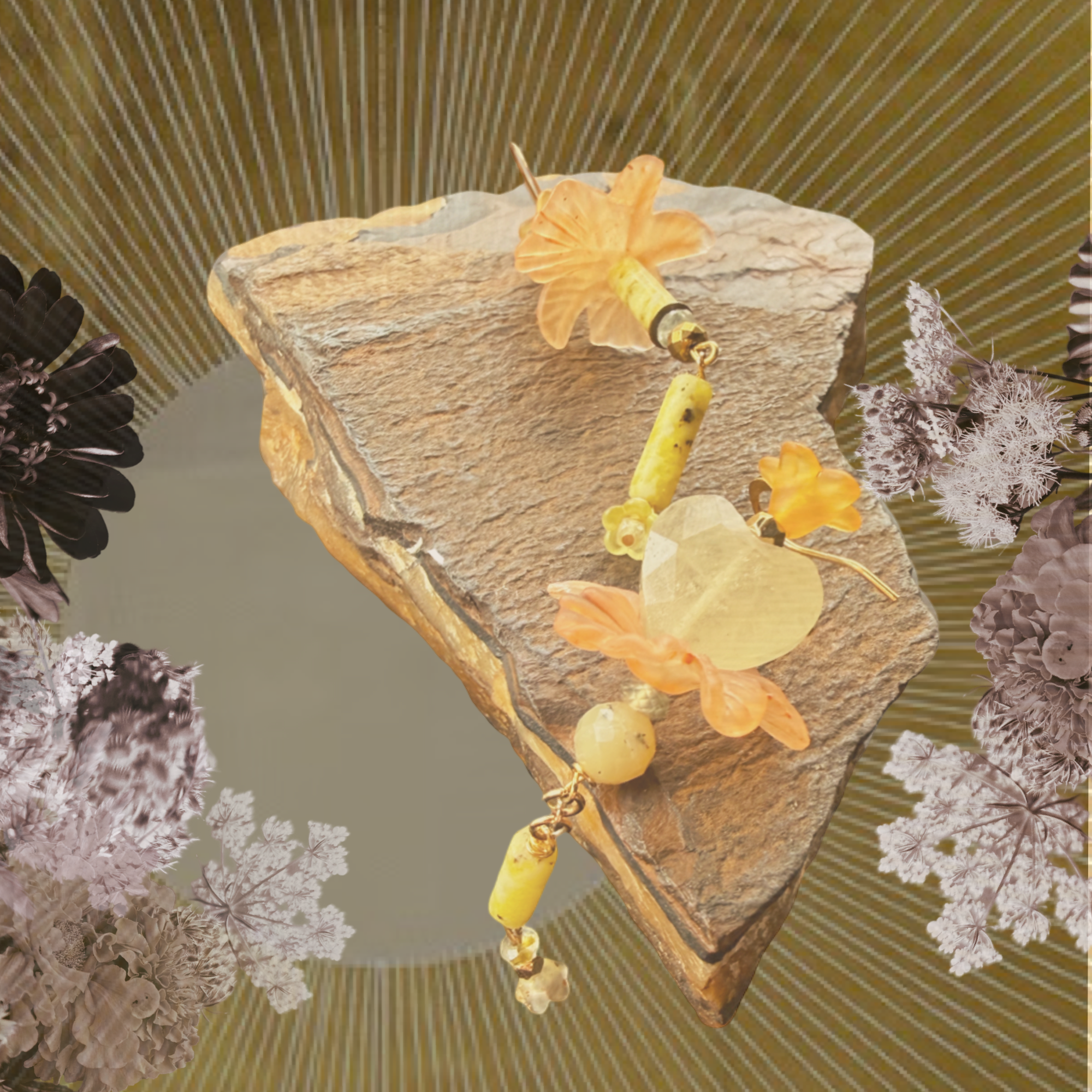 Citrus Bloom Quartz Hearts