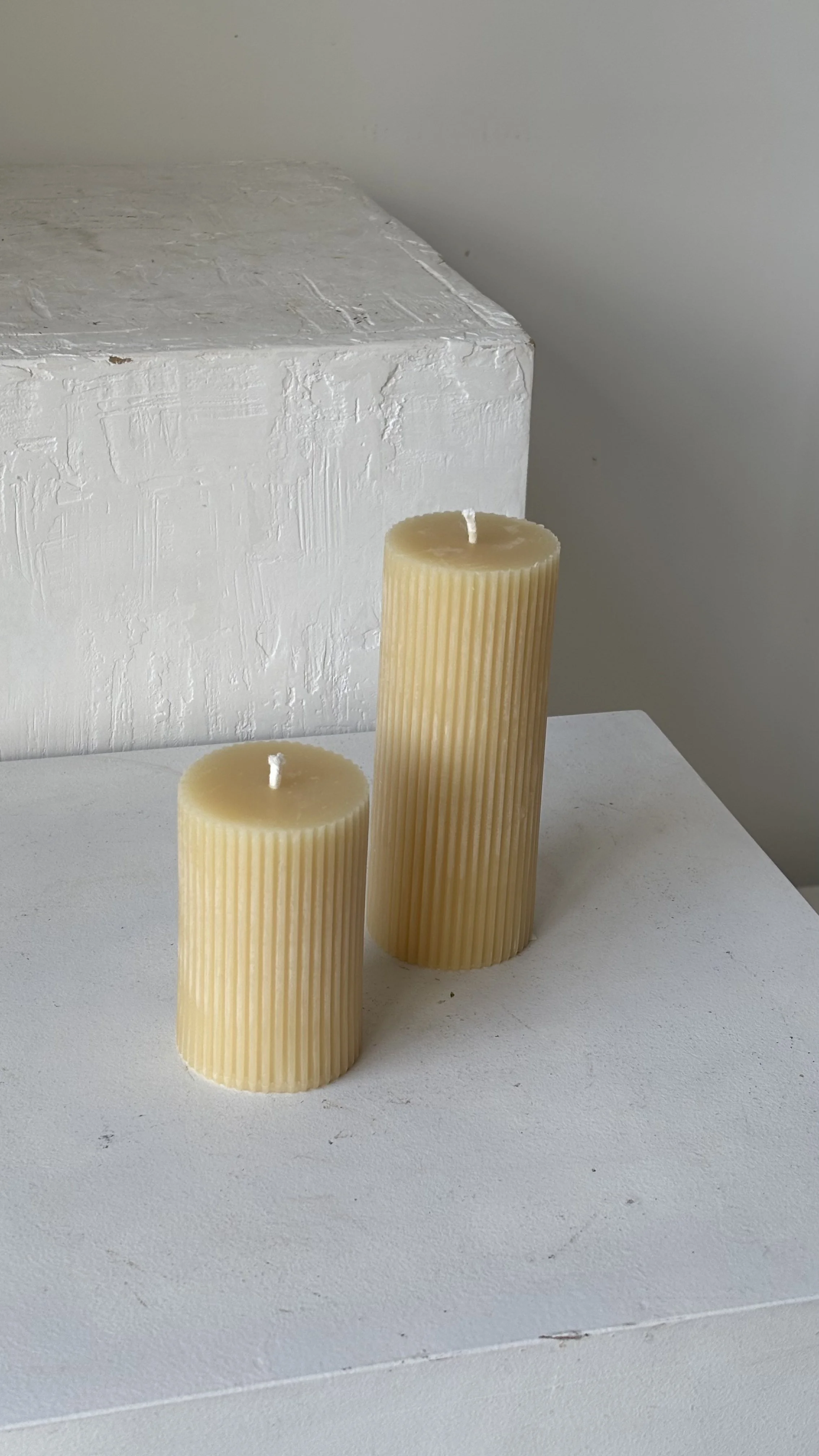 Fluted Pillar Candle by Little Mill