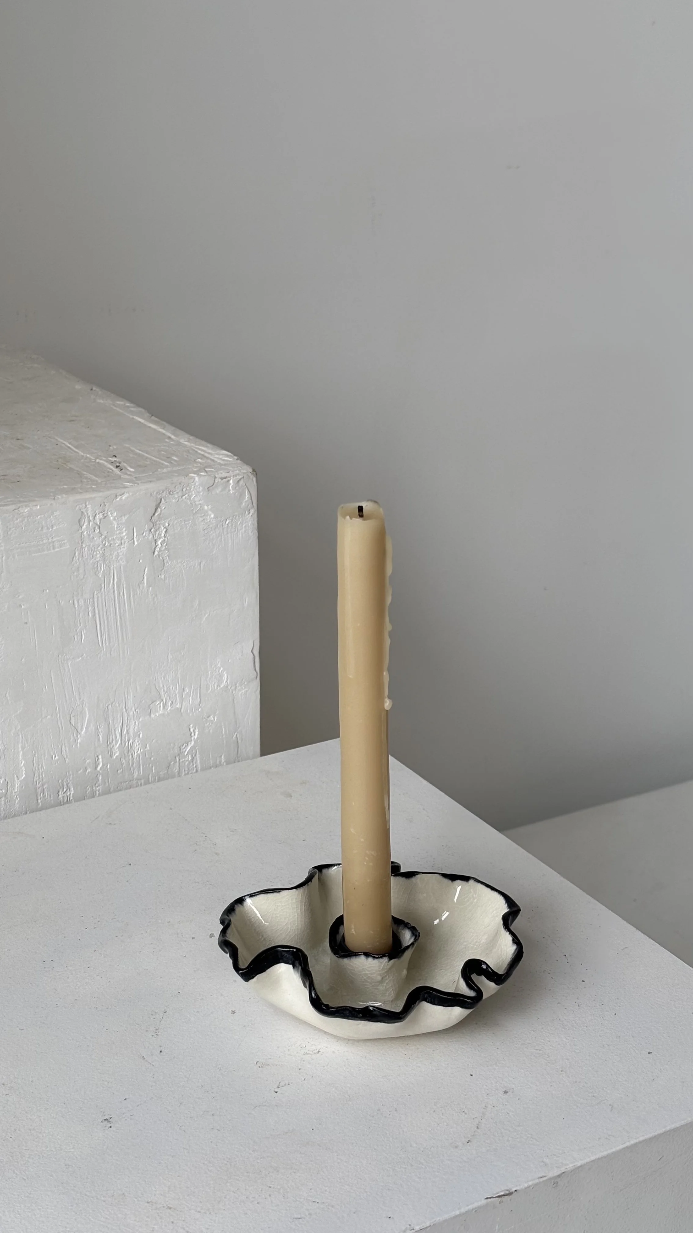 Ruffle Candle Holder by Nathalee Paolinelli