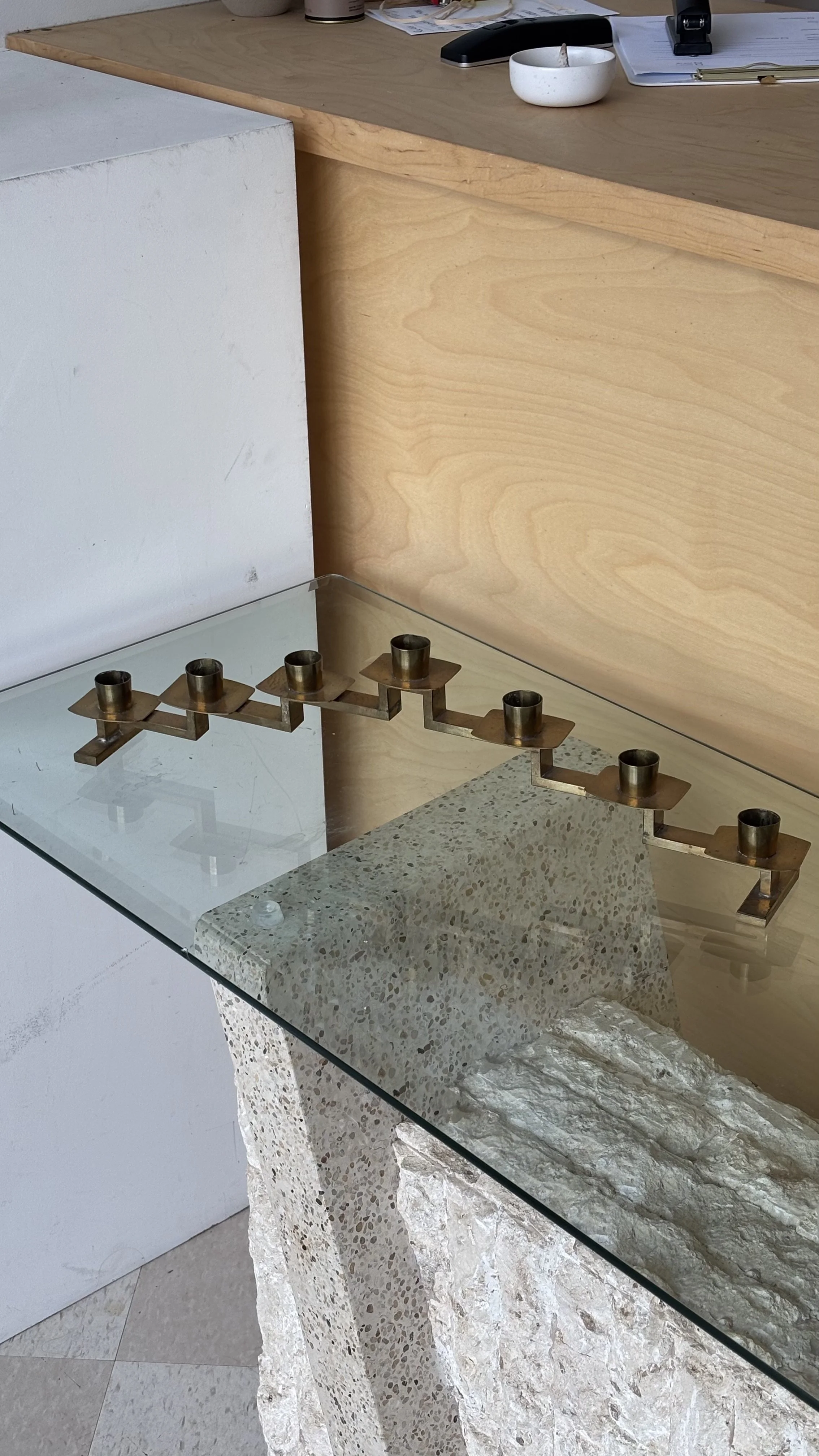 Found Studio x Folklore Brass Candelabra