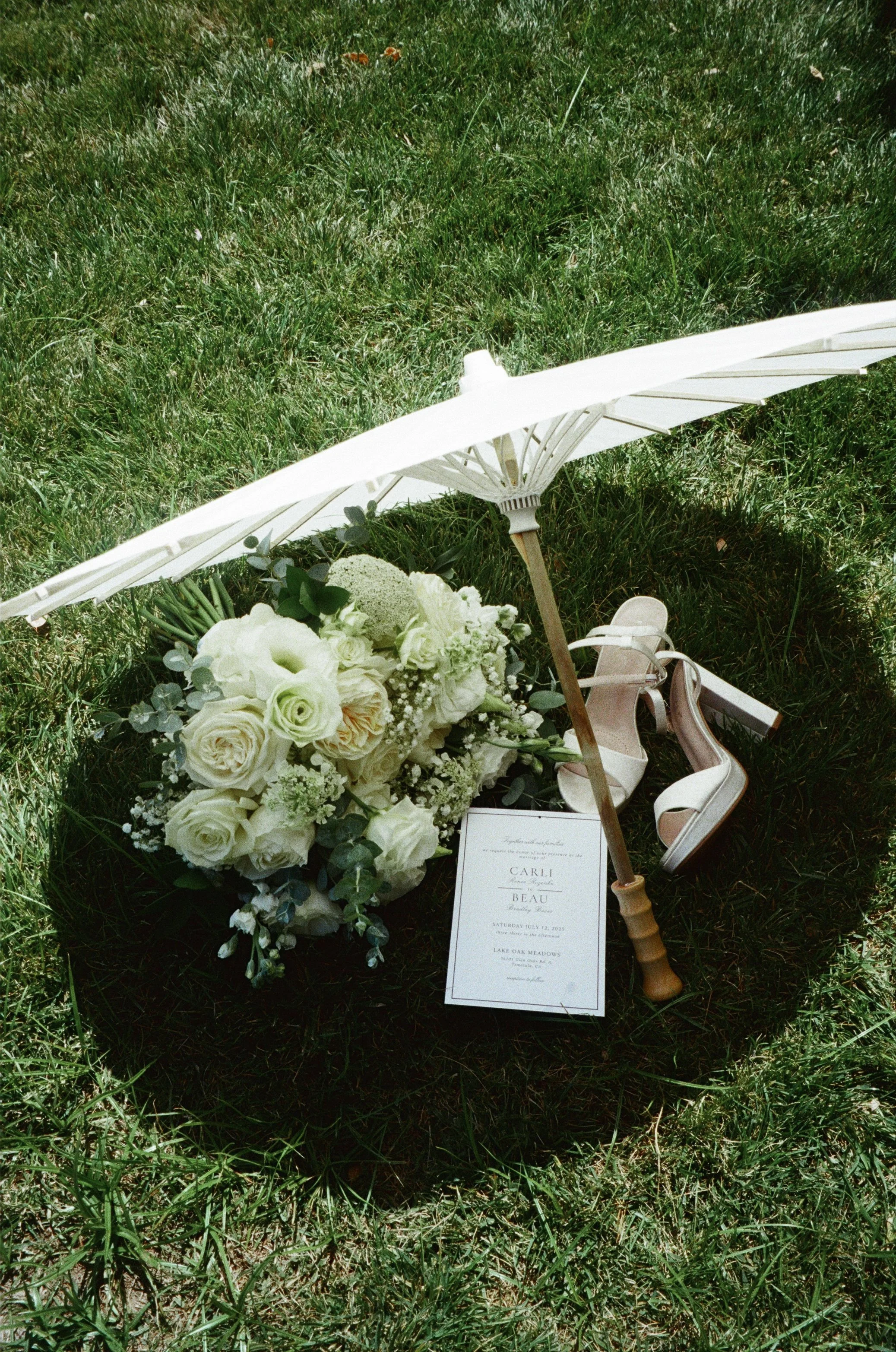 wedding details portrait captured on film at a Temecula wedding venue lake oak meadows by jennifer noelle photography