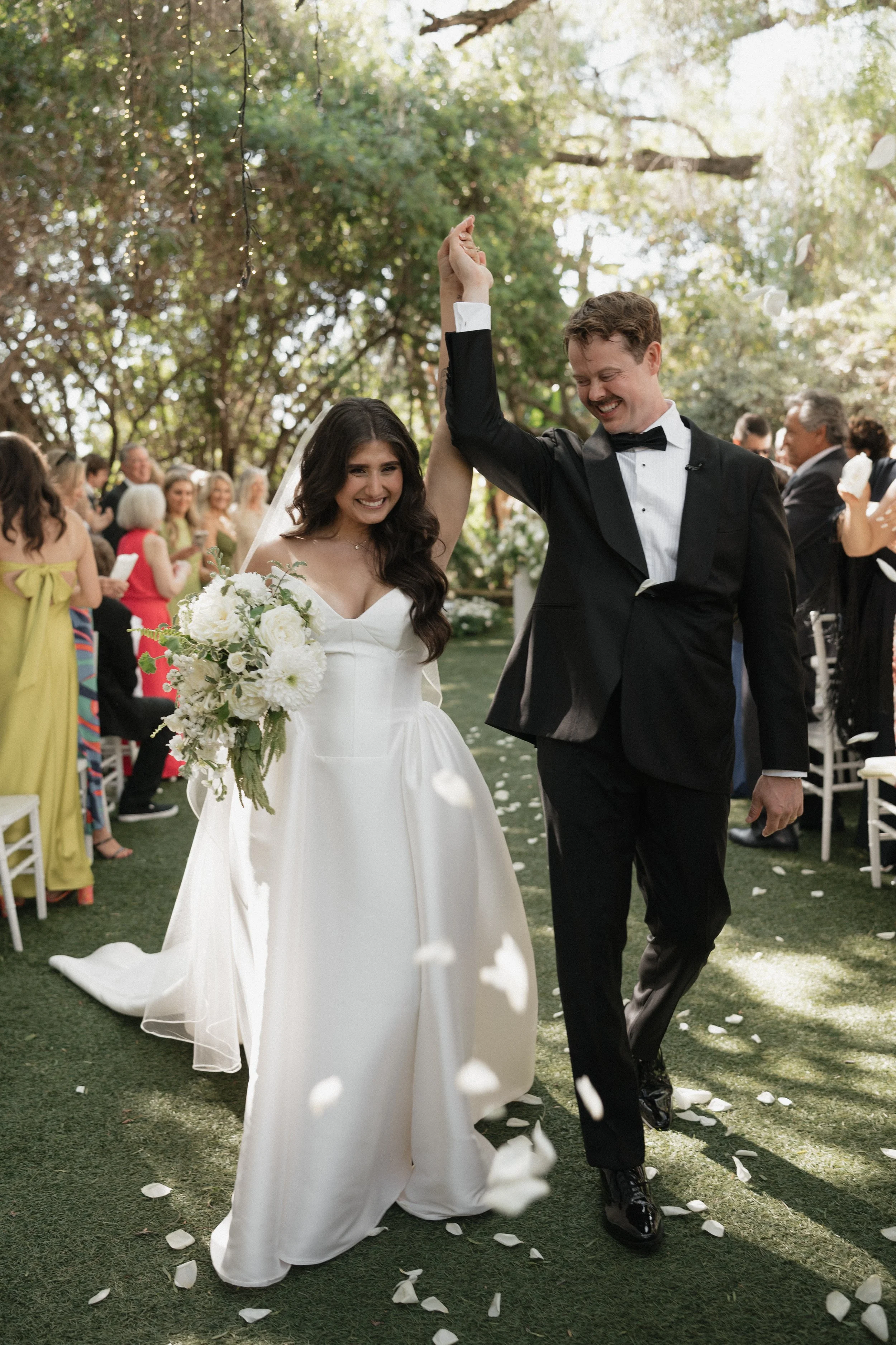 Garden wedding ceremony photograph of Bride and Groom at Green Gables Wedding Estate
