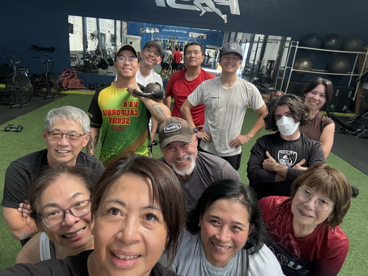 team at the gym post workout