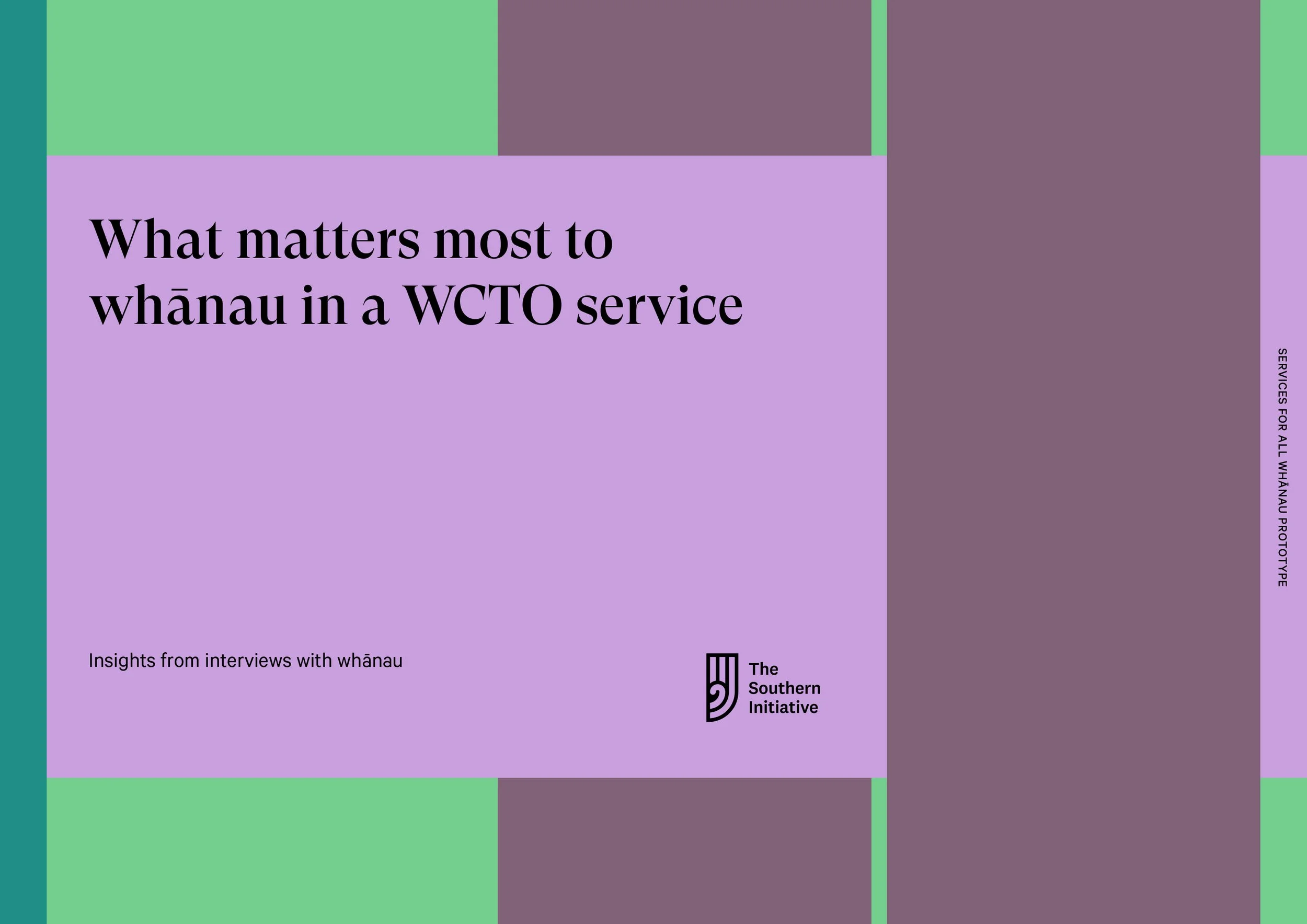 What matters most to whānau in a WCTO service