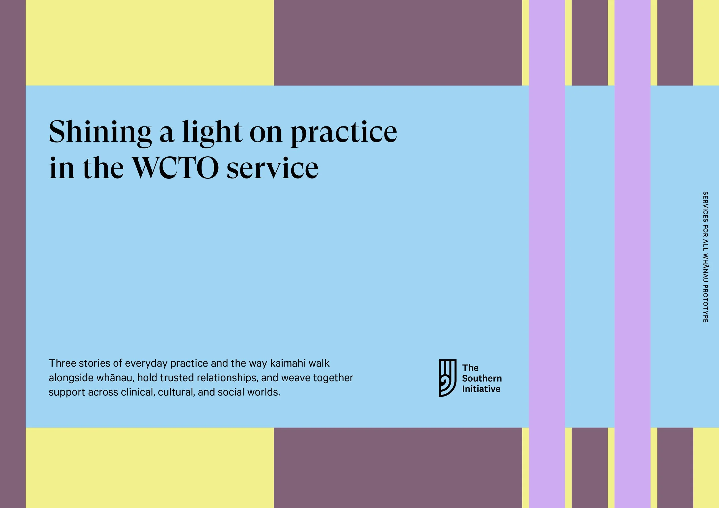 Cover of report with title and coloured background