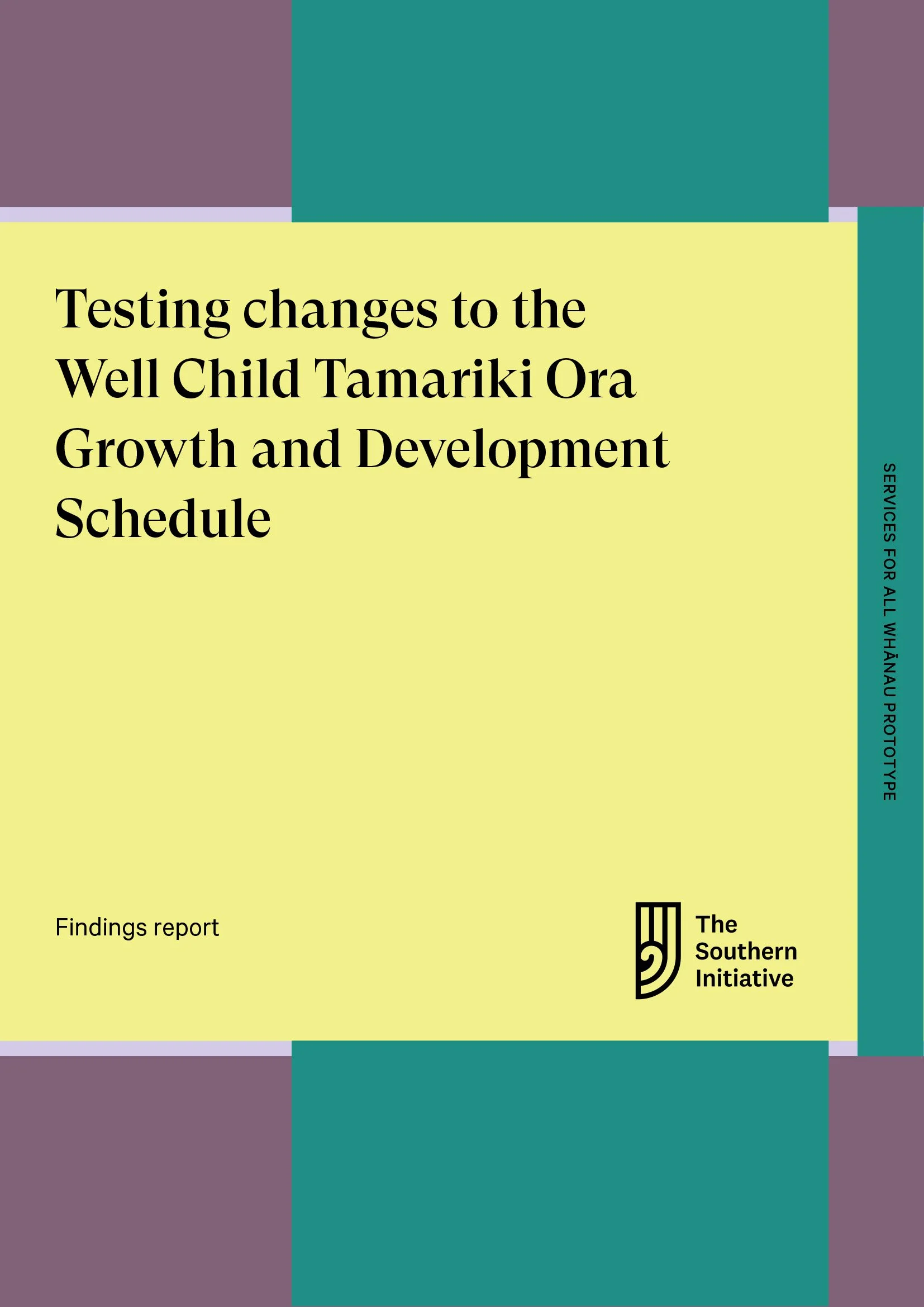 Report cover with title on a coloured background.