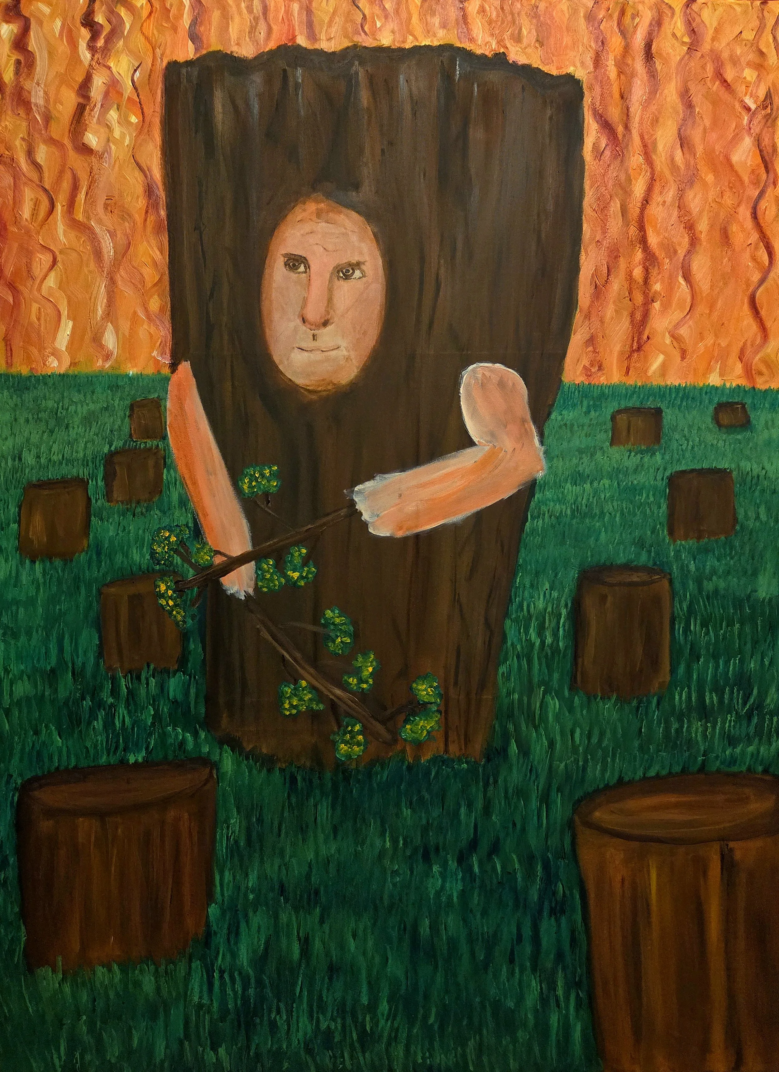 look what i did 
36x48 canvas
oil