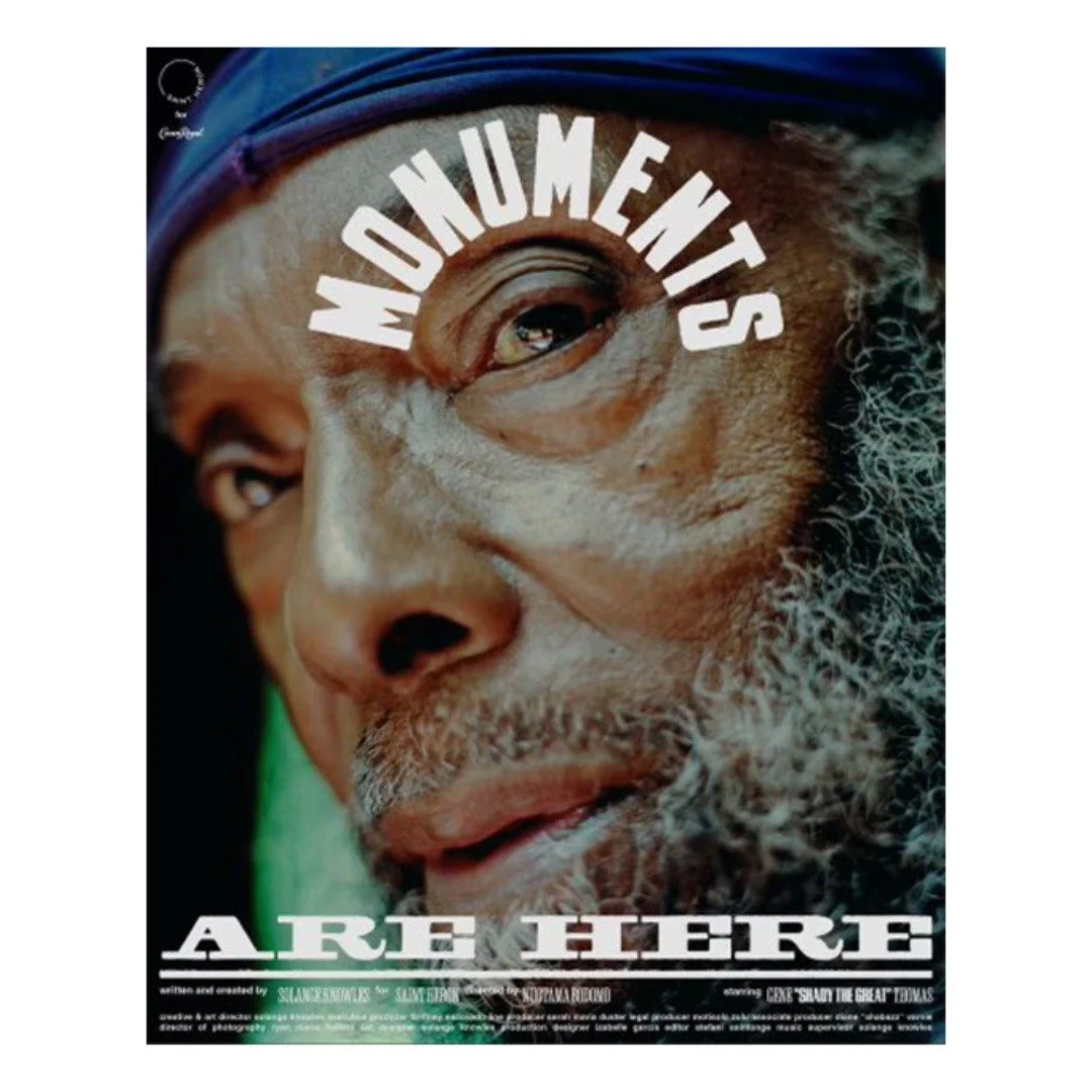 Sound Design, Re-Recording Mix ////////

Creator and writer Solange Knowles, and director Nuotama Bodomo.

&ldquo;Monuments Are Here&rdquo; starring Gene &ldquo;Shady The Great&rdquo; Thomas, continues Saint Heron&rsquo;s exploration of Black domesti