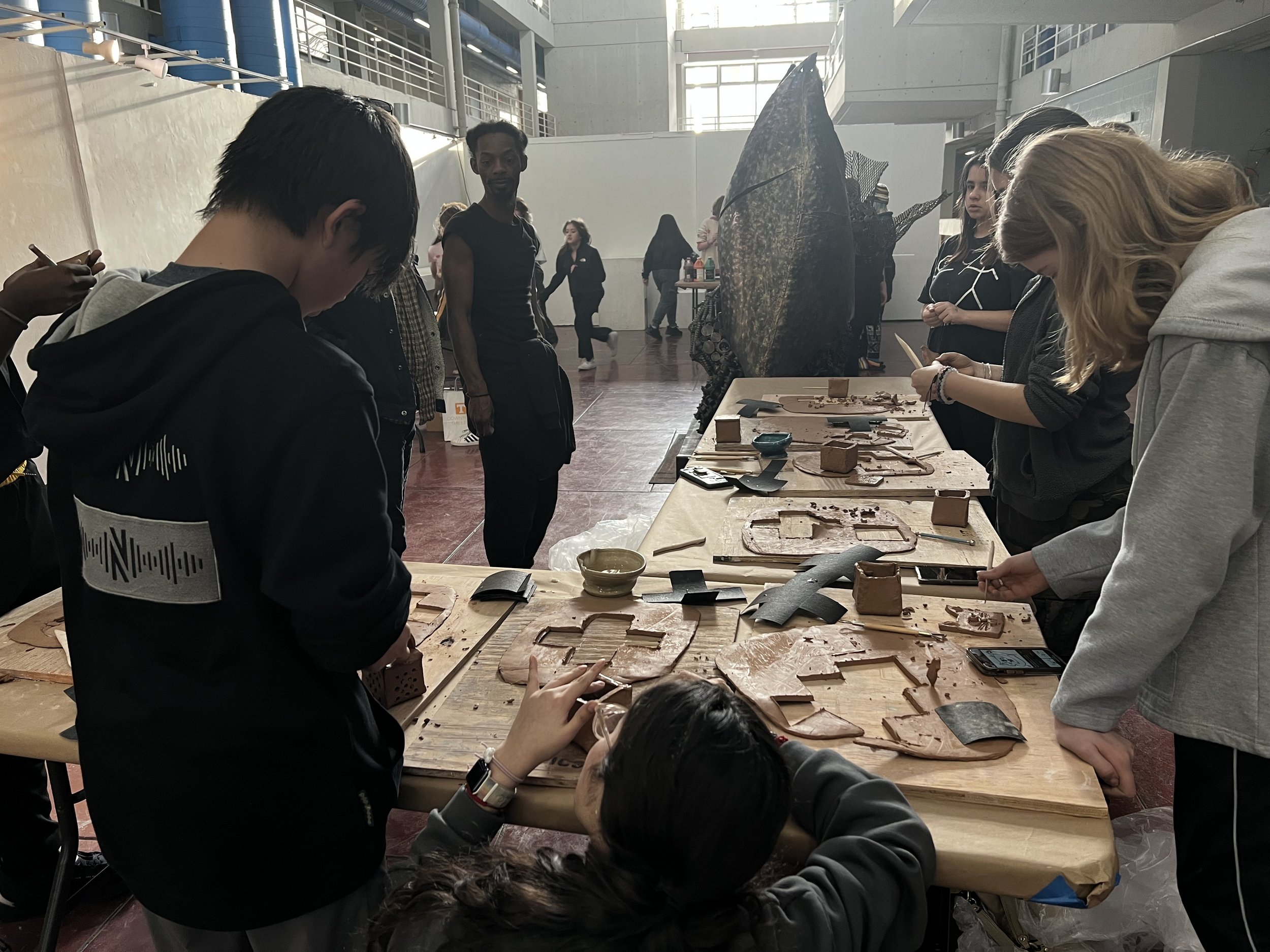 Jeremy Myles, Clay Hand Building Workshop w/Vine Middle School, University of Tennessee, Knoxville, TN