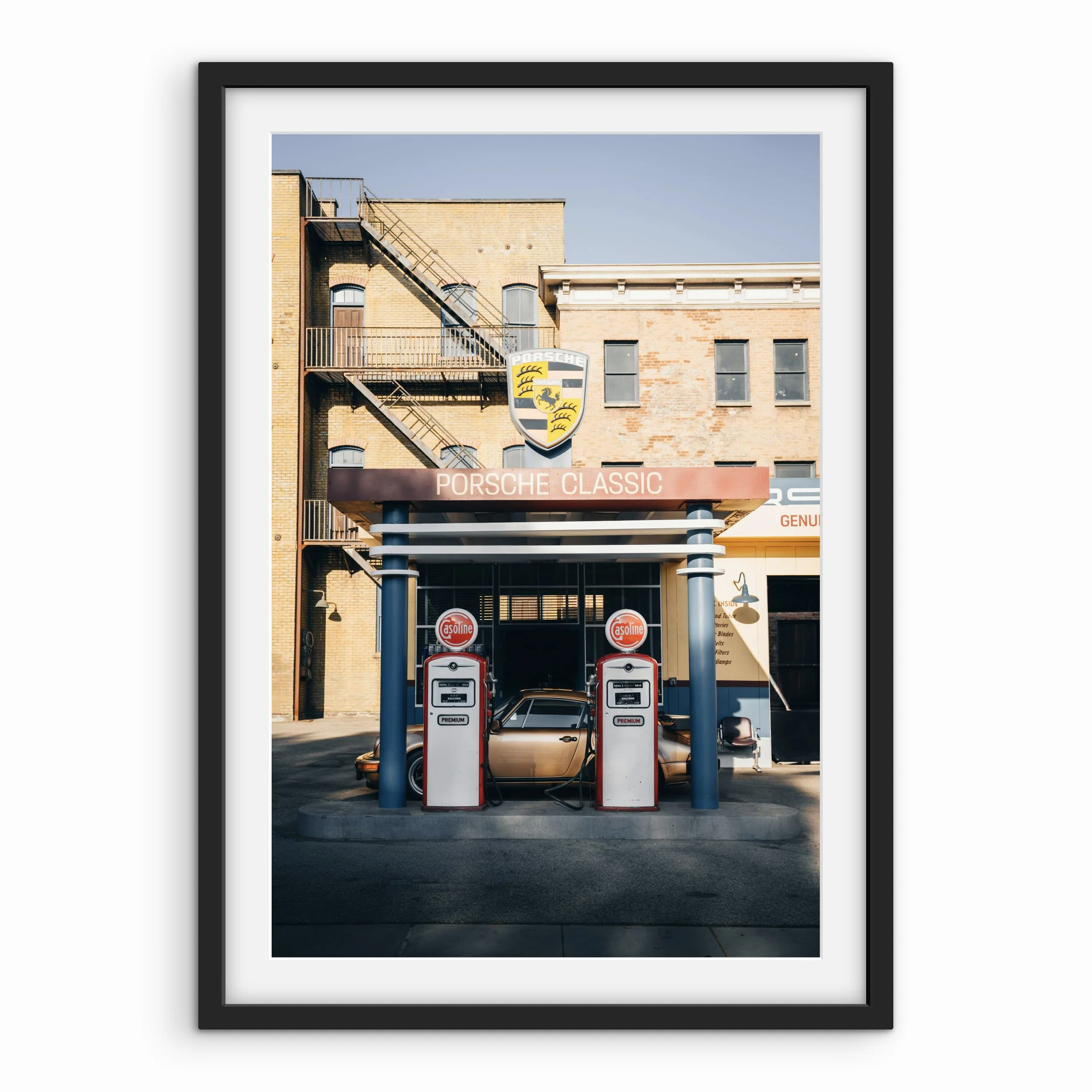 Porsche 911 Gas Station Print