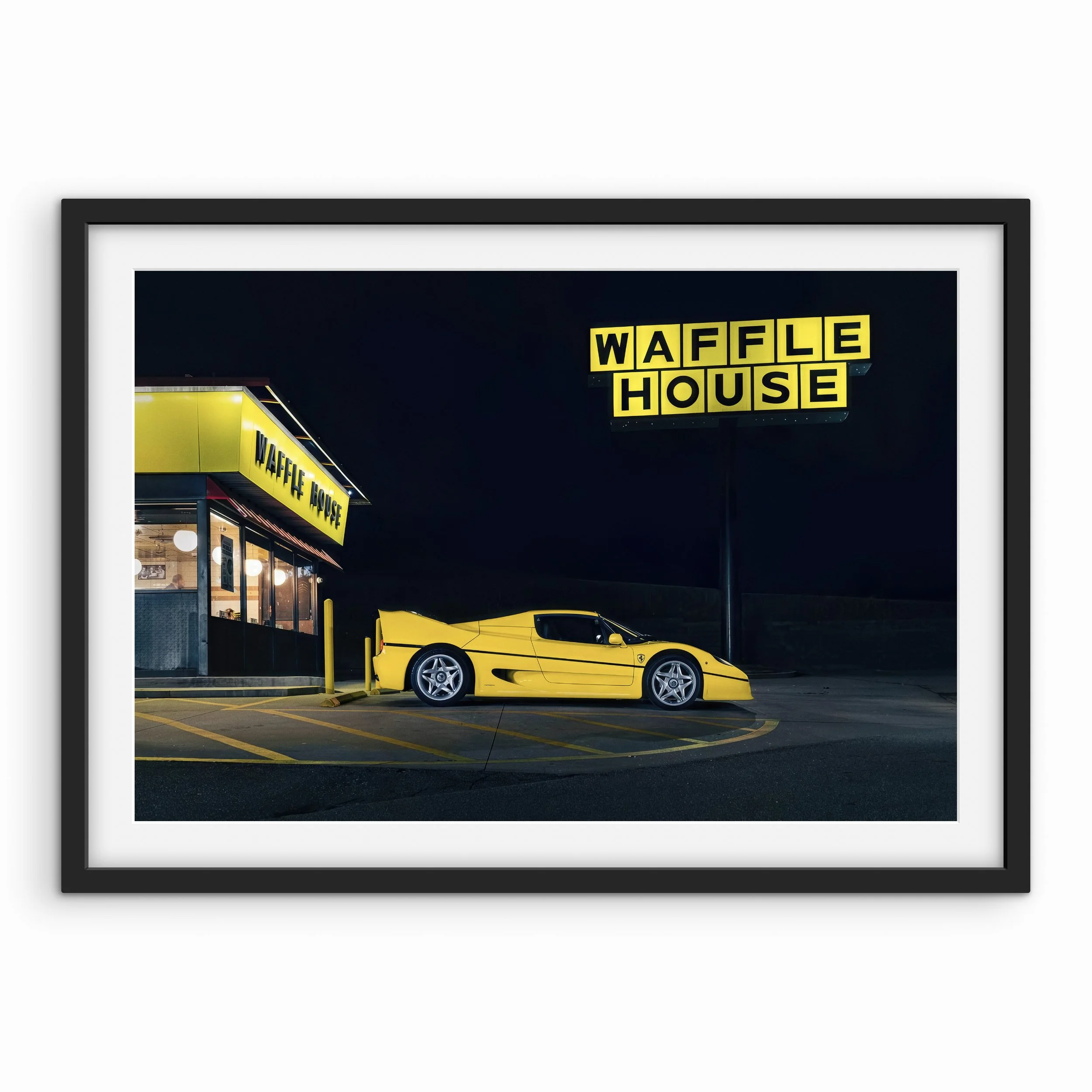 Ferrari F50 Waffle House Print