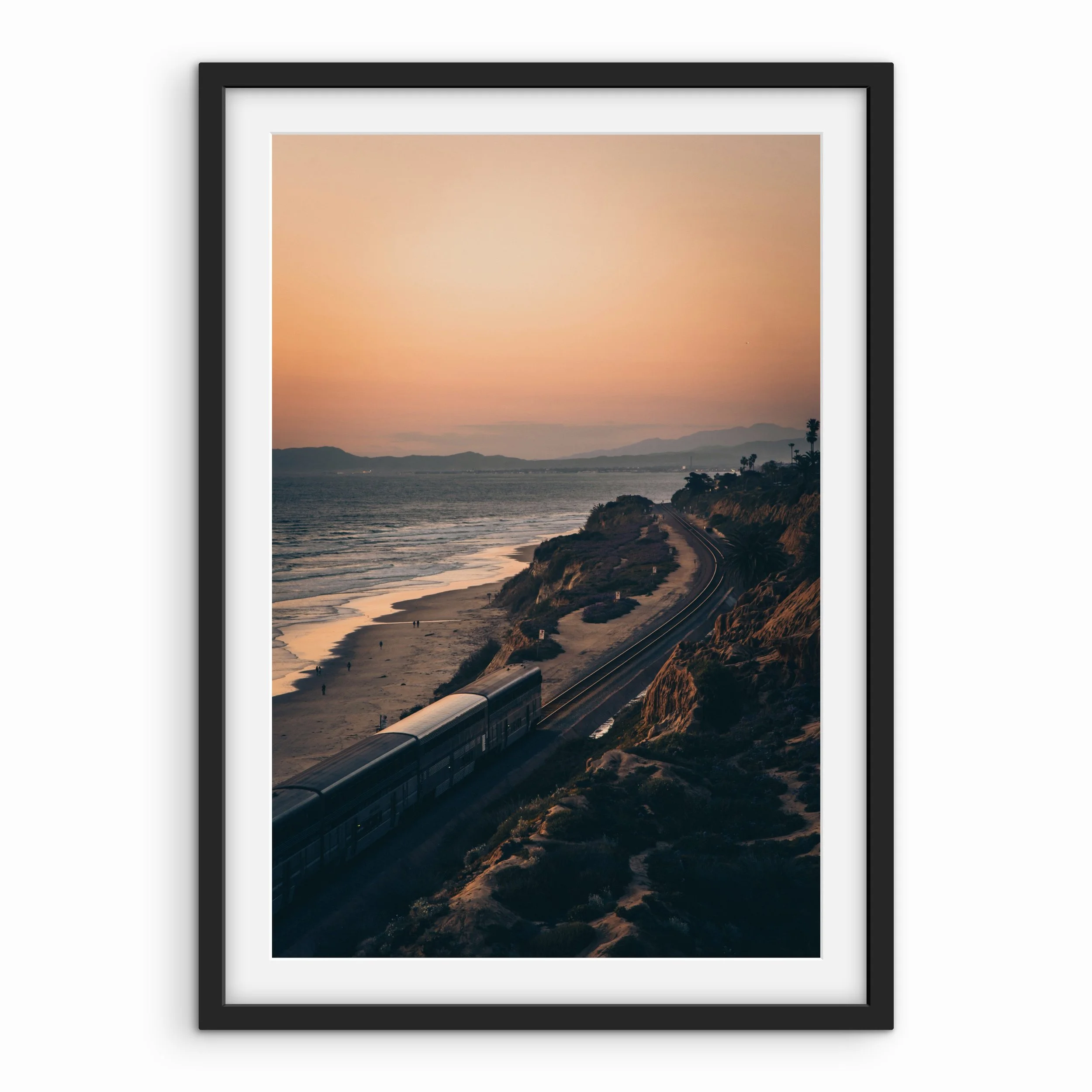 Pacific Coast Highway Train Print