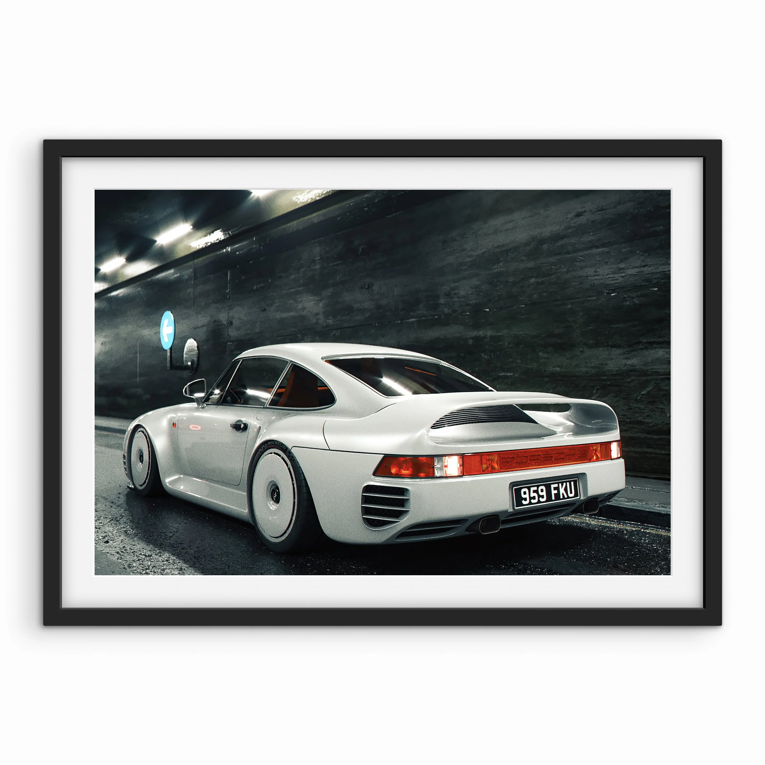 Porsche 959 Rear End Print