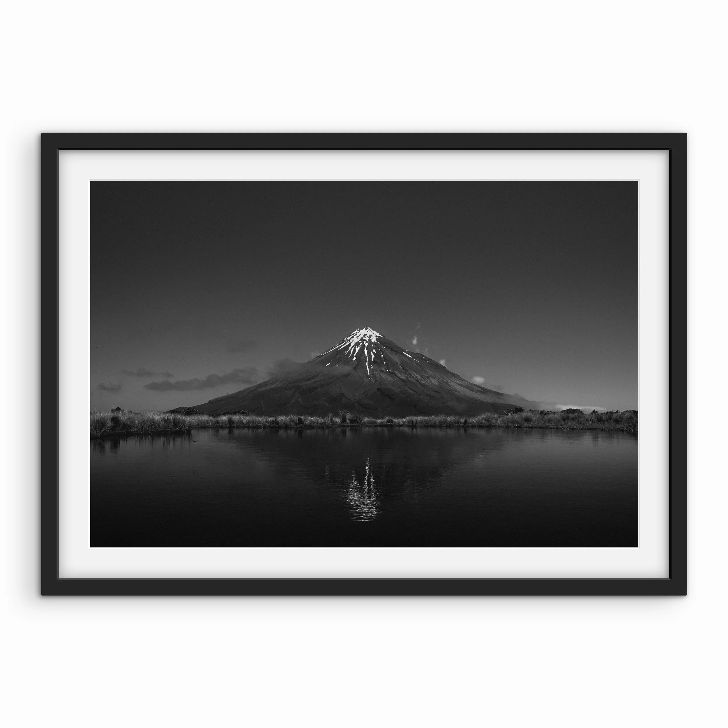 Black and White Mountain Print