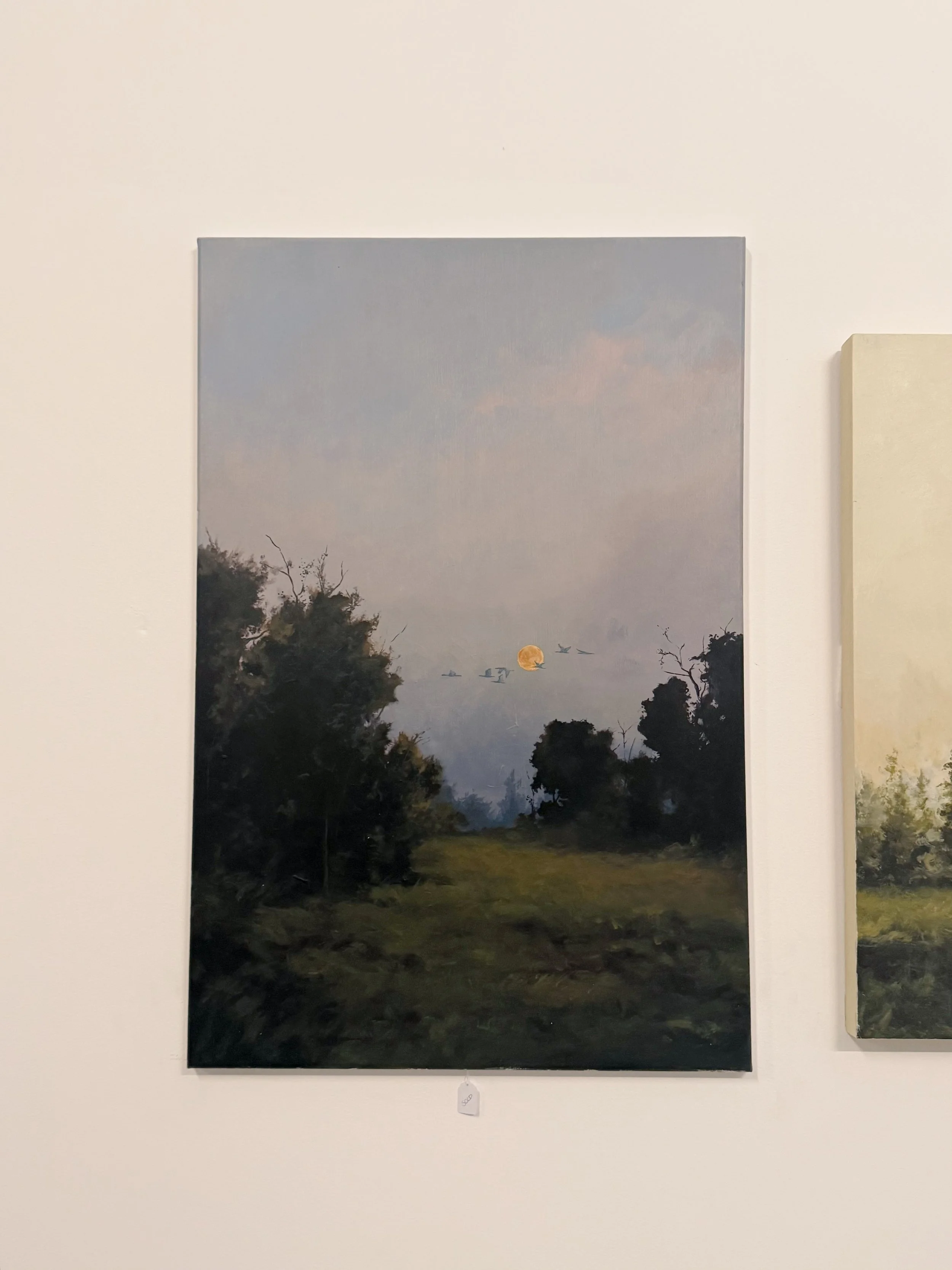 "untitled (evening landscape study)" Acrylic on Canvas, 24in x 36in, 2026